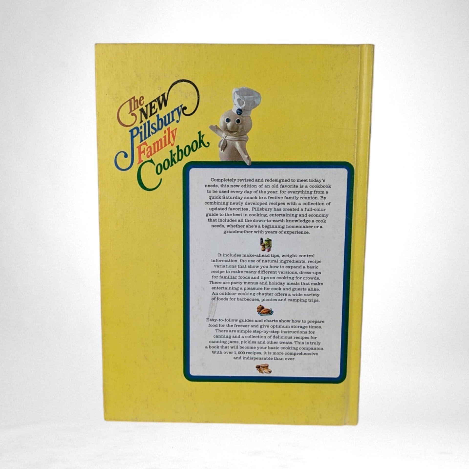 Vintage 1974 The New Pillsbury Family Cookbook - Hardcover, Classic Recipes, Retro Kitchen Decor