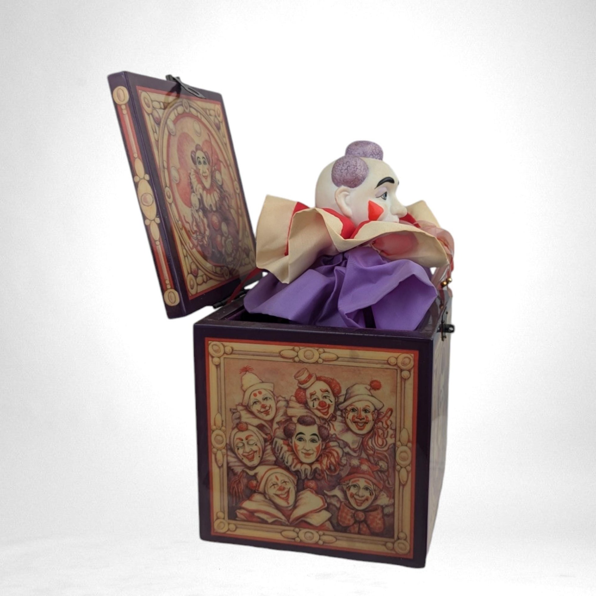 Vintage 1986 Faith Wick Enesco Grimaldi Musical Clown Jack in the Box | Limited Edition #2381 | Plays "Send in the Clowns"