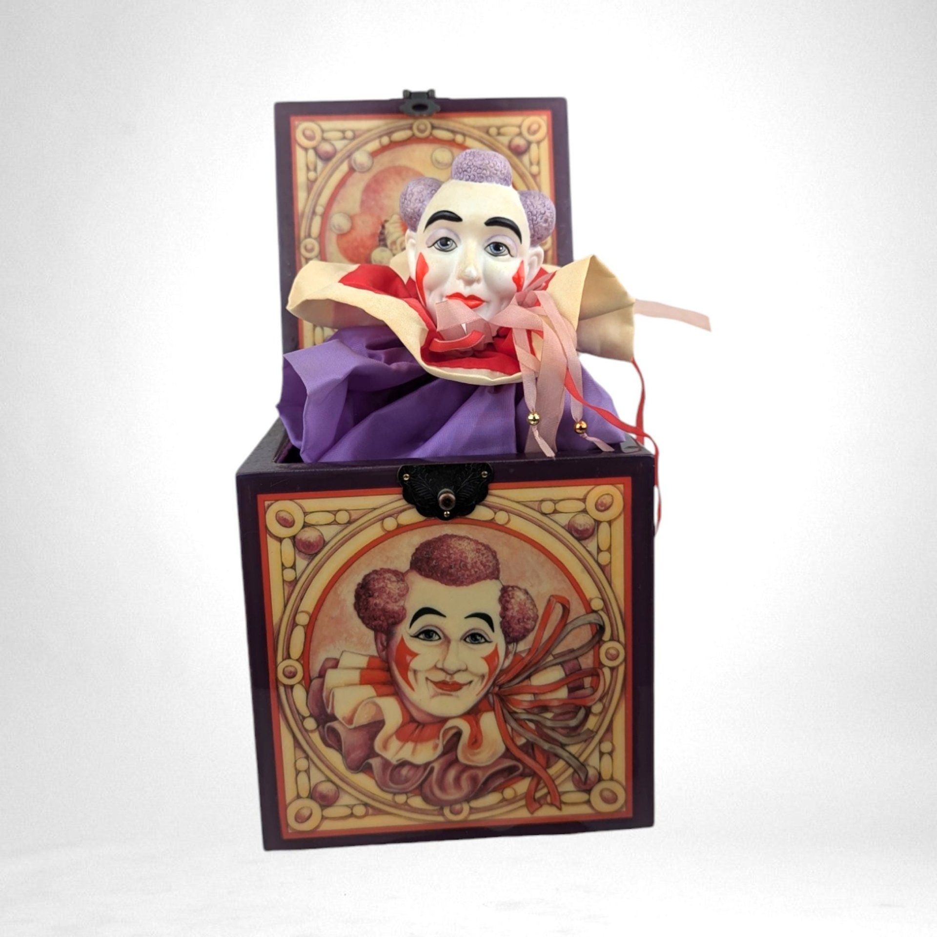 Vintage 1986 Faith Wick Enesco Grimaldi Musical Clown Jack in the Box | Limited Edition #2381 | Plays "Send in the Clowns"