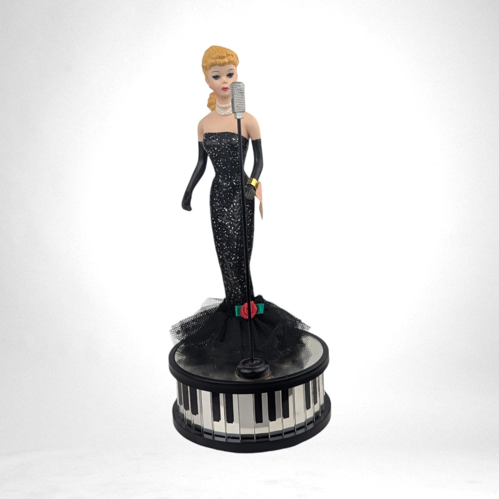 Vintage 1993 Blonde Barbie Solo in the Spotlight Musical Figurine | Ceramic | Plays "Unforgettable" | Numbered | Excellent Condition