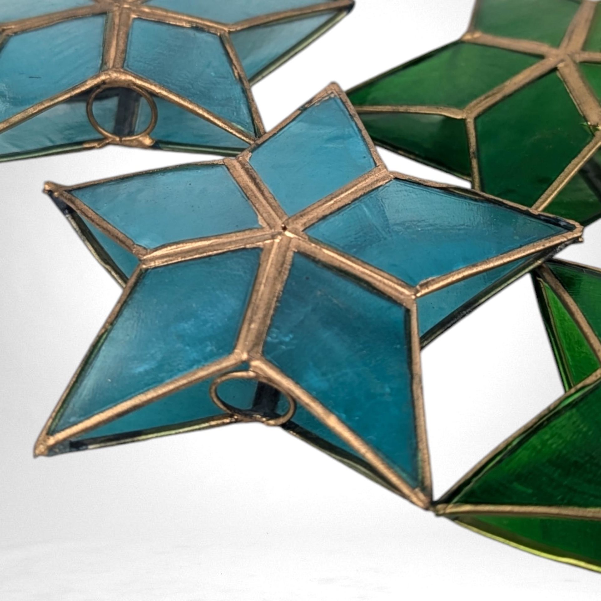 Set of 8 Vintage Star-Shaped Capiz Christmas Light Covers | Retro Holiday Decor | Unique Shell Ornament Covers for String Lights