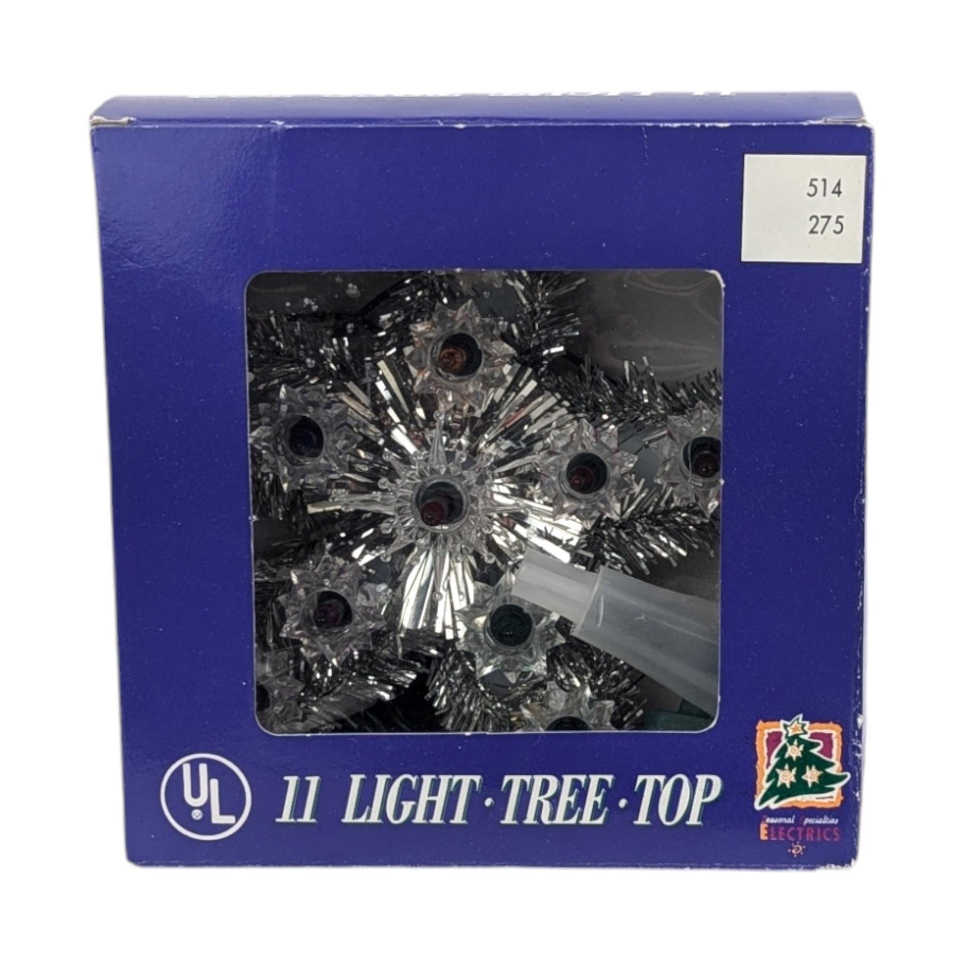 Vintage 11-Light Star Tree Topper, Mid-Century Modern Christmas Decor, Atomic Starburst