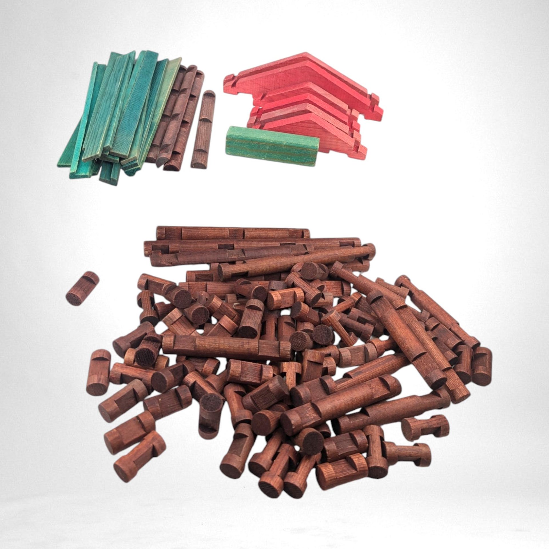 Vintage Original Lincoln Logs Set 3C - Classic Construction Toy - Creative Building Fun