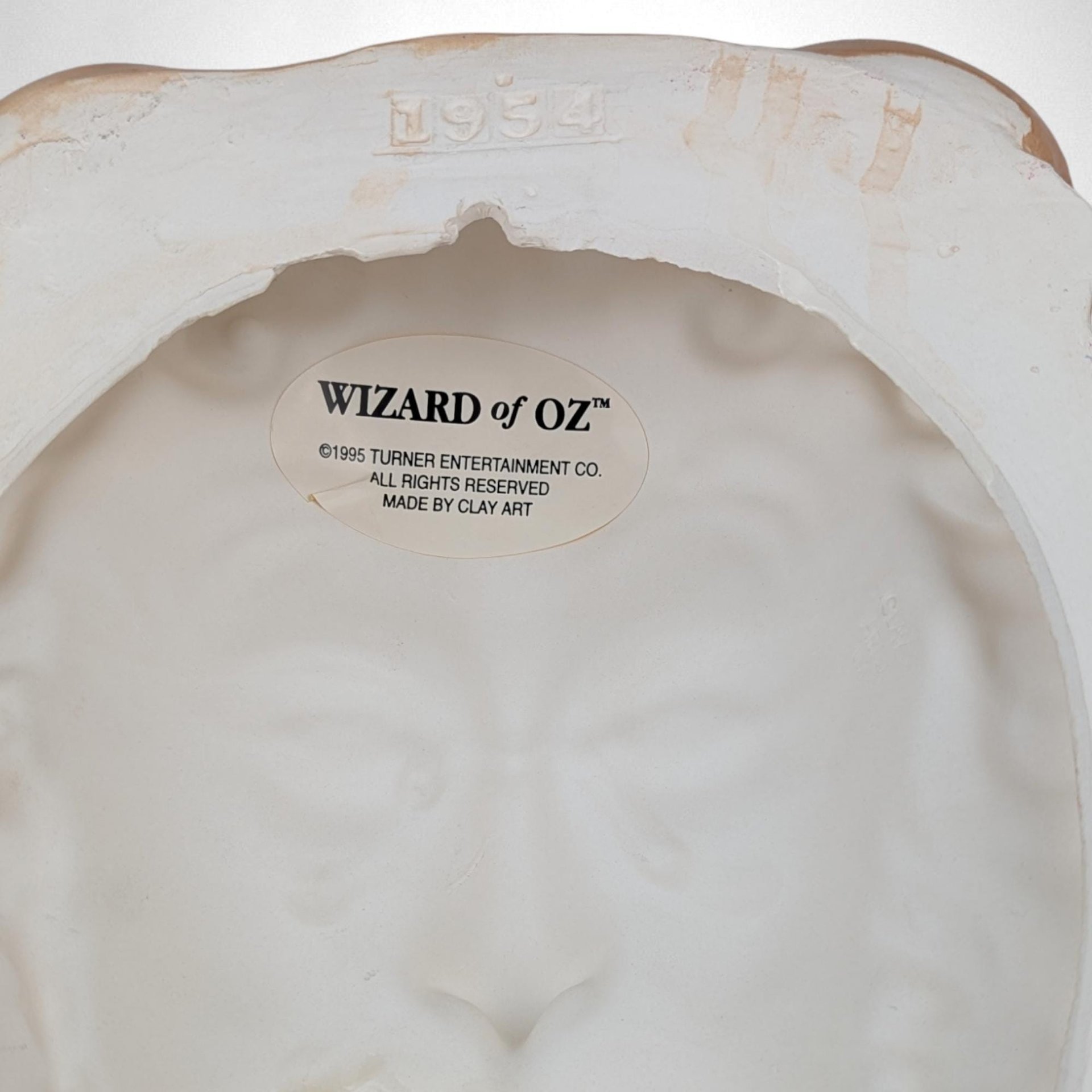 Vintage 1995 Clay Art Wizard of Oz Cowardly Lion, Tin Man and Cowardly Lion Wall Mask Set - Turner Entertainment - Whimsical Home Decor
