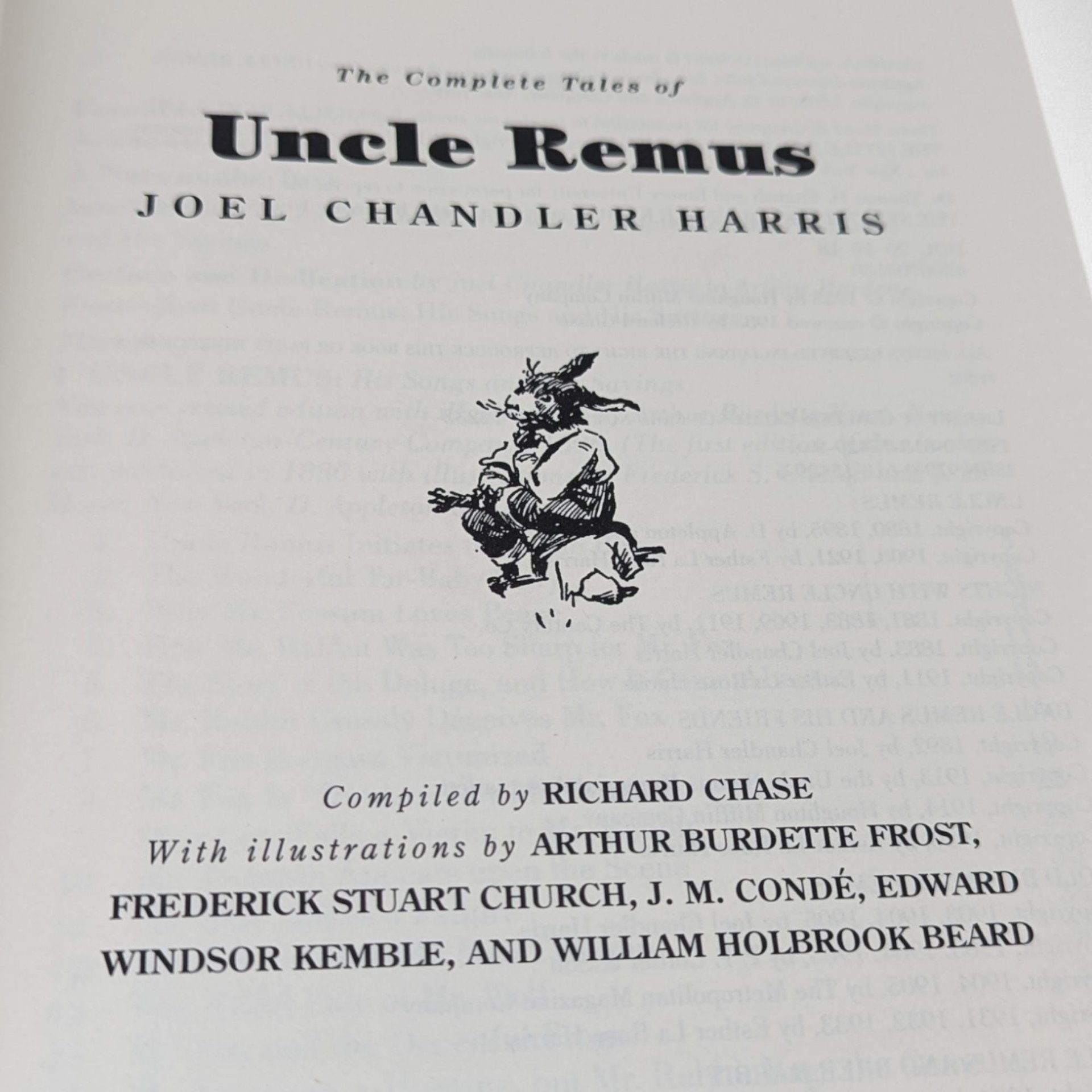 Vintage 1986 The Complete Tales of Uncle Remus by Joel Chandler | Hardcover | 815 Pages | Excellent Condition