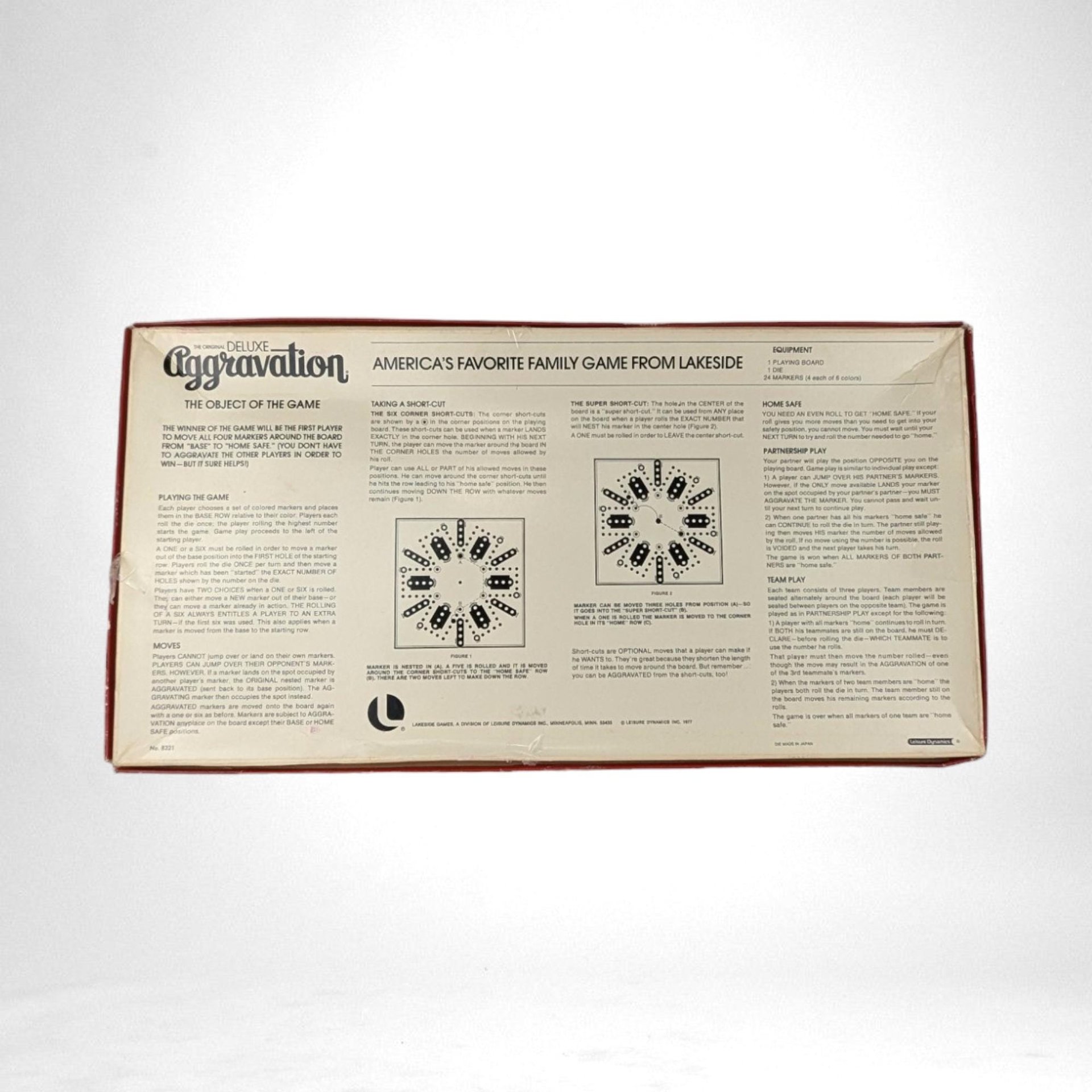 Vintage Lakeside Deluxe Aggravation Game | Complete with Instructions | Retro Board Game | Family Game Night | 70s Game | Gift for Collector