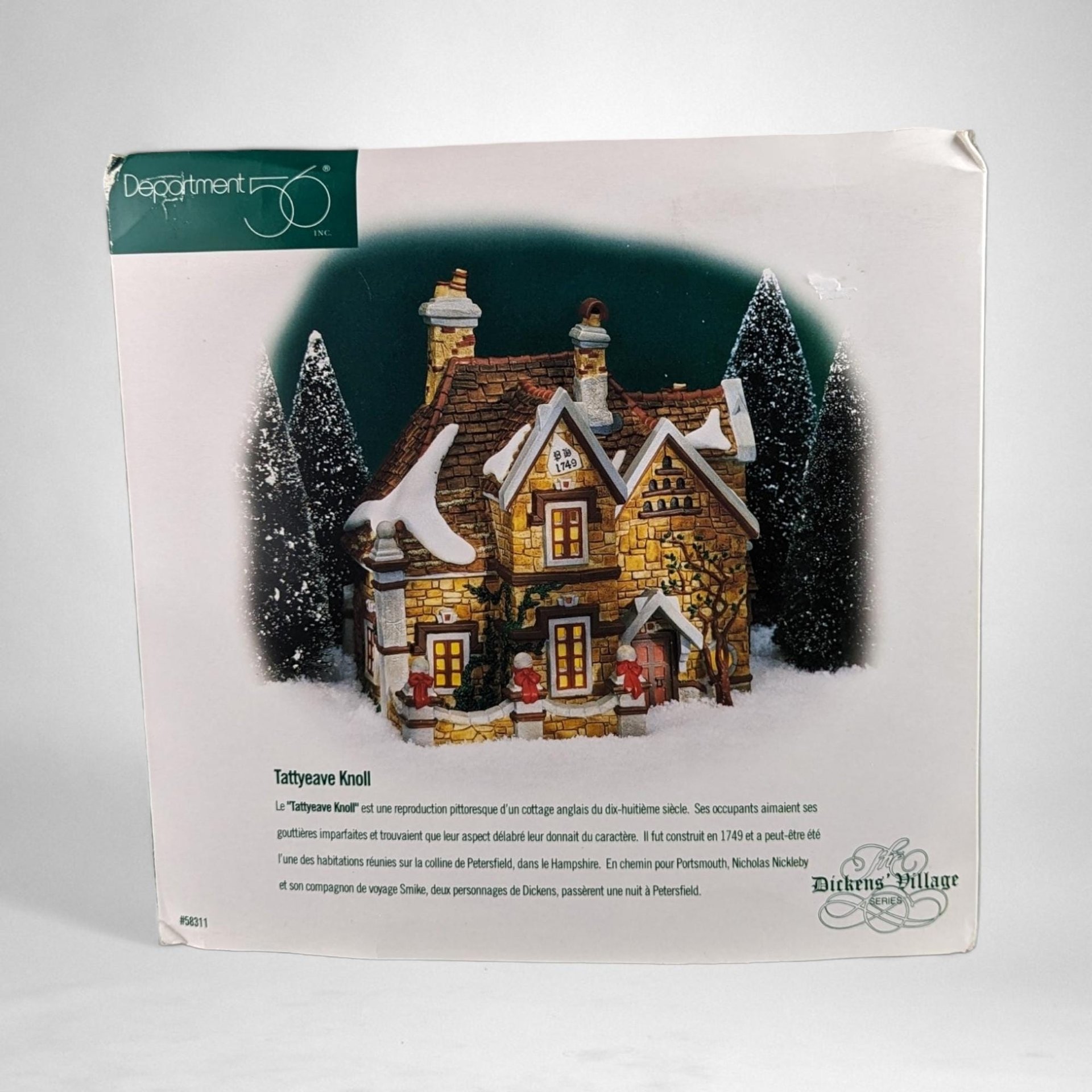 Vintage 1999 Dept. 56 Tattyeave Knoll Village House | Lighted | Excellent Condition | Original Box | Christmas Decor