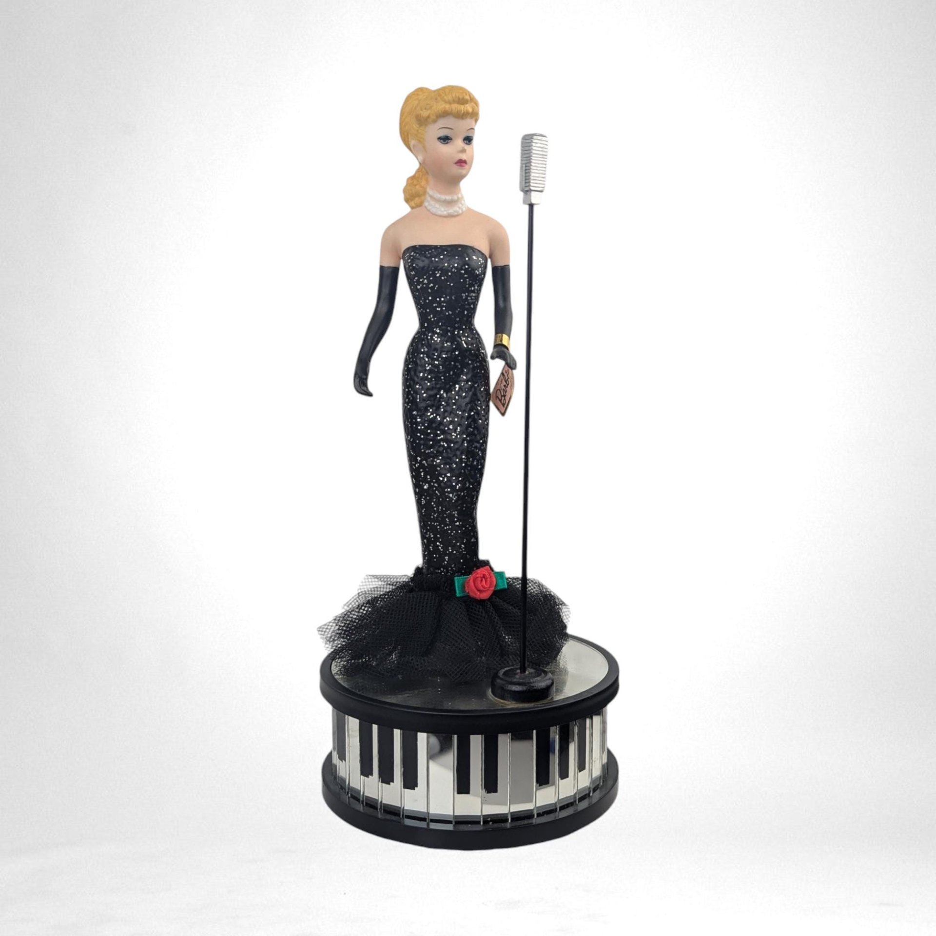 Vintage 1993 Blonde Barbie Solo in the Spotlight Musical Figurine | Ceramic | Plays "Unforgettable" | Numbered | Excellent Condition