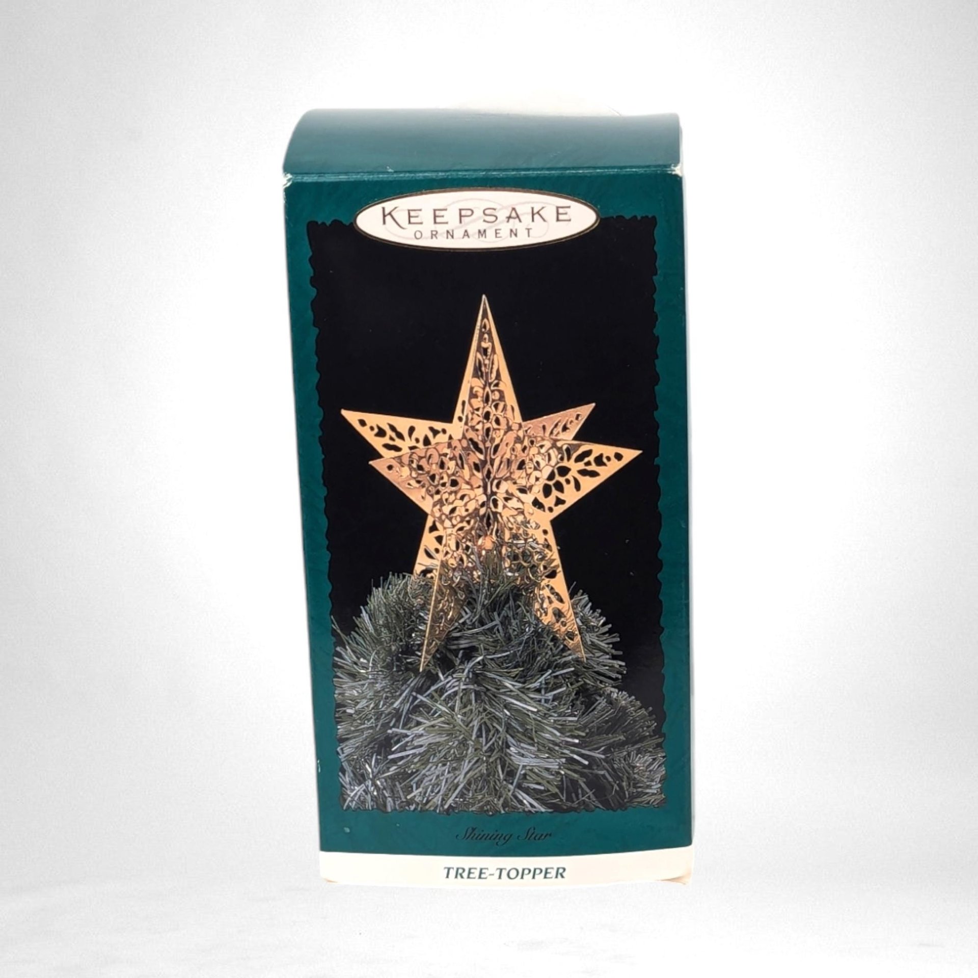 1995 Hallmark Shining Star Tree Topper | Vintage Christmas Decor | Miniature Tree Topper | Gold Star Ornament | Holiday Decor