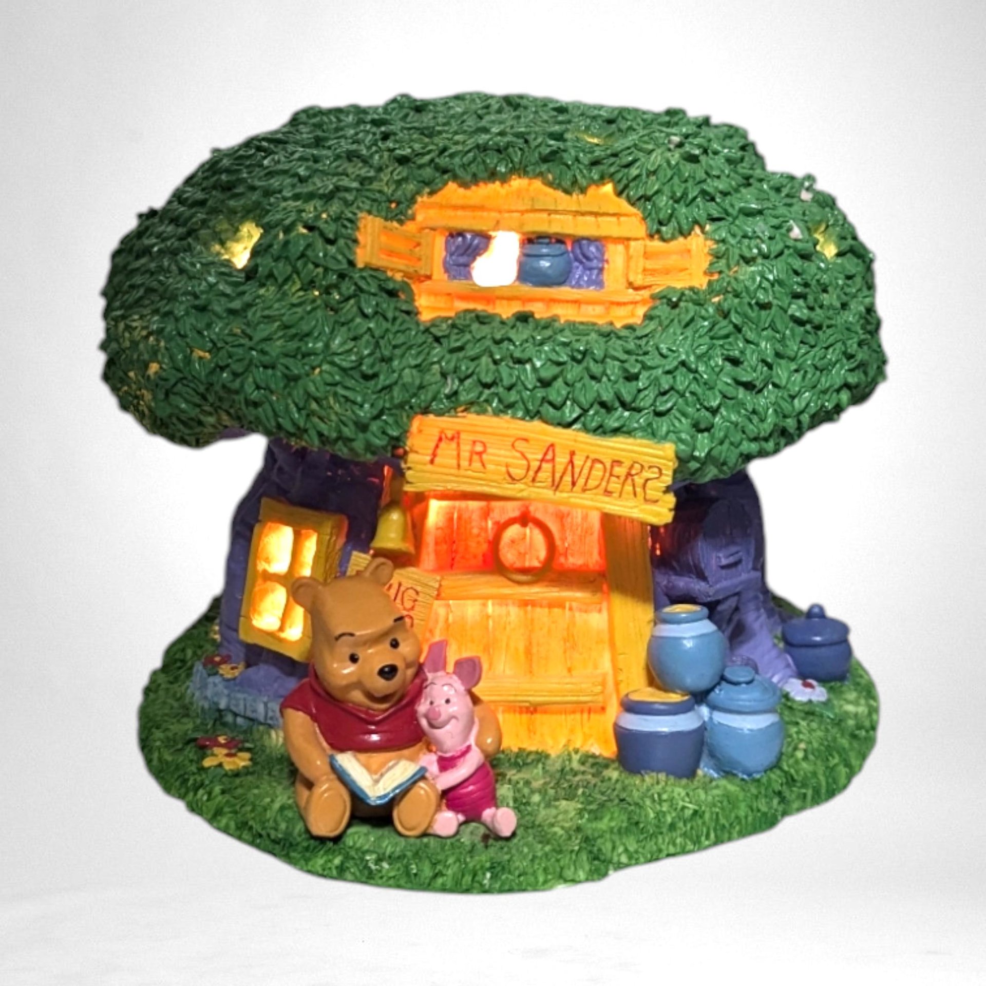 Vintage Disney Winnie the Pooh Mr. Sanders Treehouse Night Light - Retro Nursery Decor