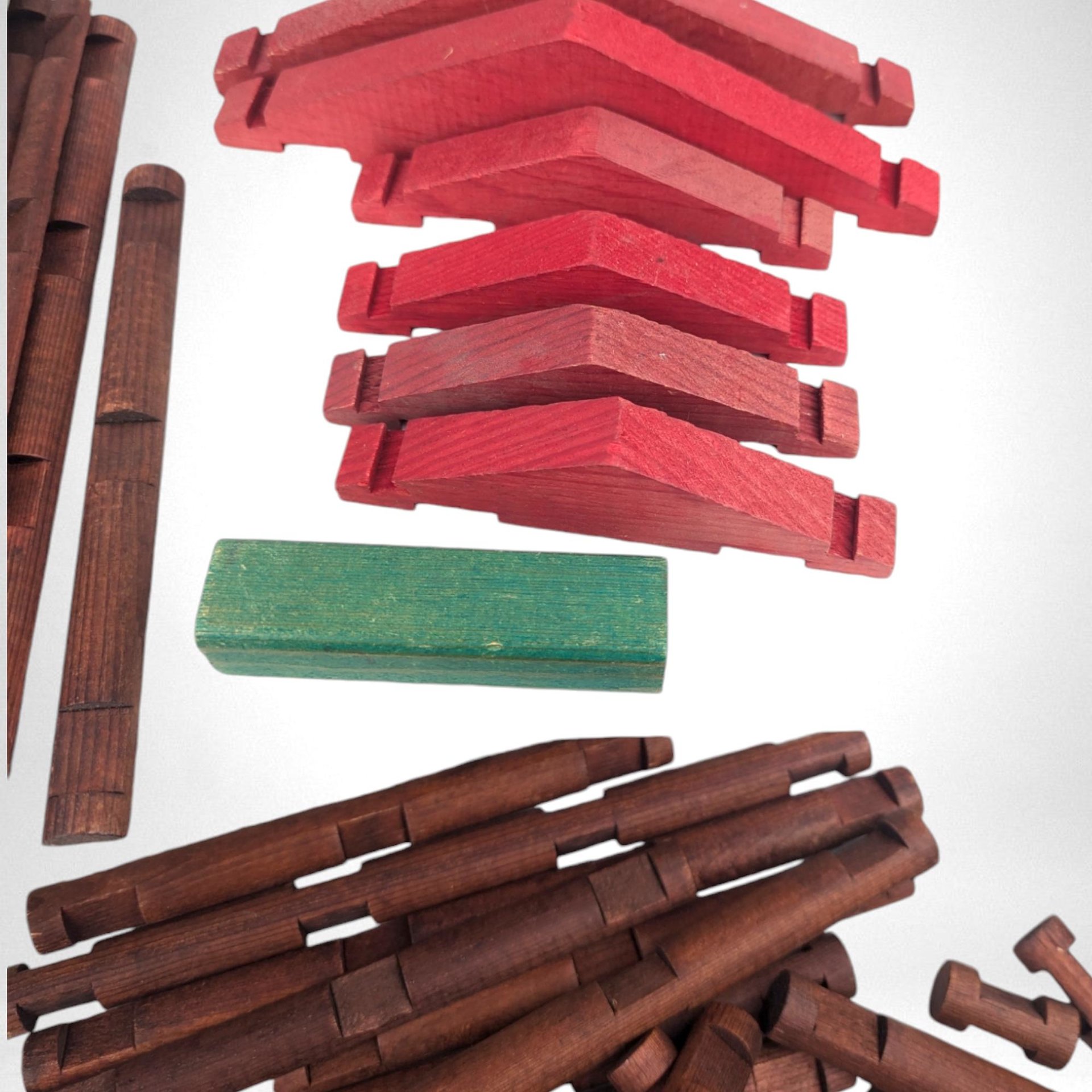 Vintage Original Lincoln Logs Set 3C - Classic Construction Toy - Creative Building Fun