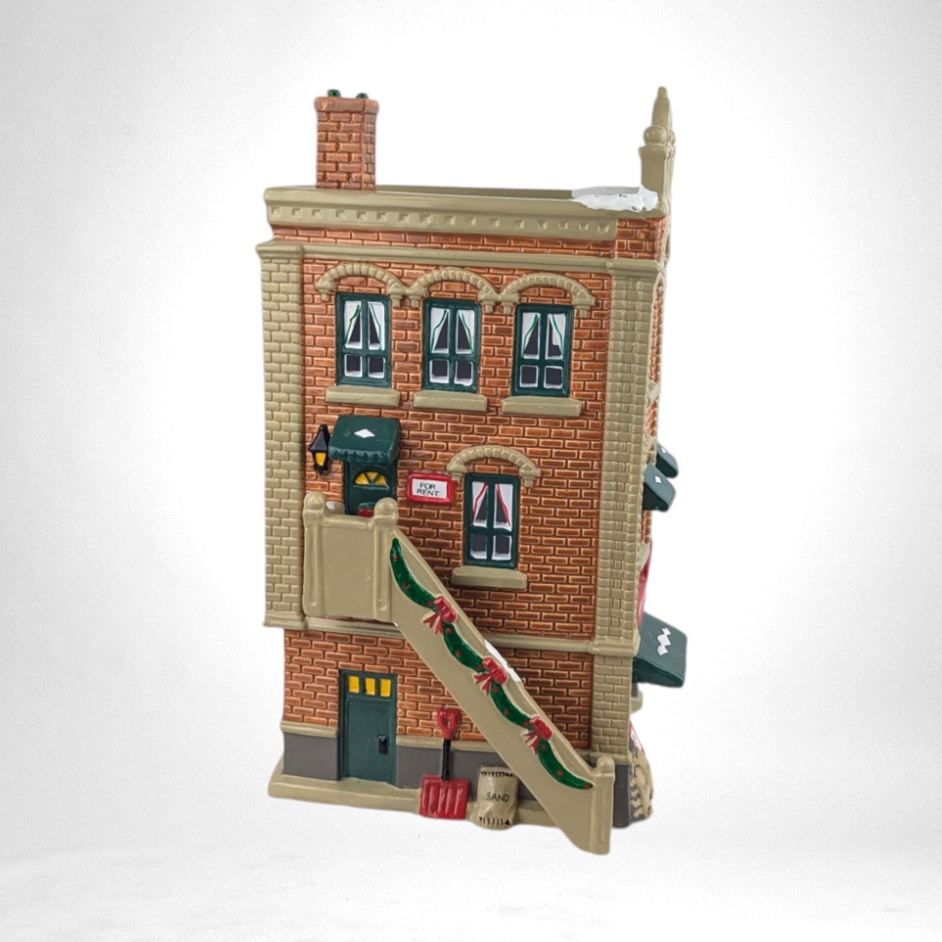 Vintage 1990 Department 56 Main Street Hardware | Original Snow Village | Lighted Christmas Village House | Ceramic Holiday Decor