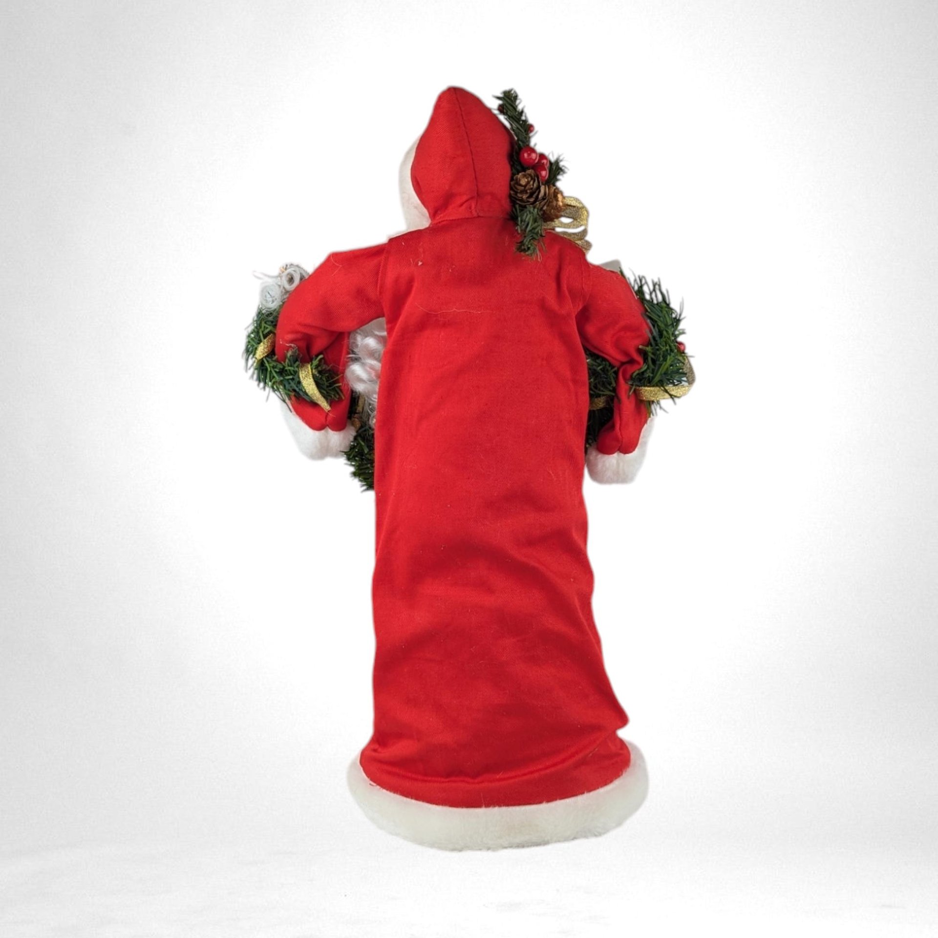 Vintage Santa Claus Tree Topper | Red Velvet | Christmas Decor | Festive Decor