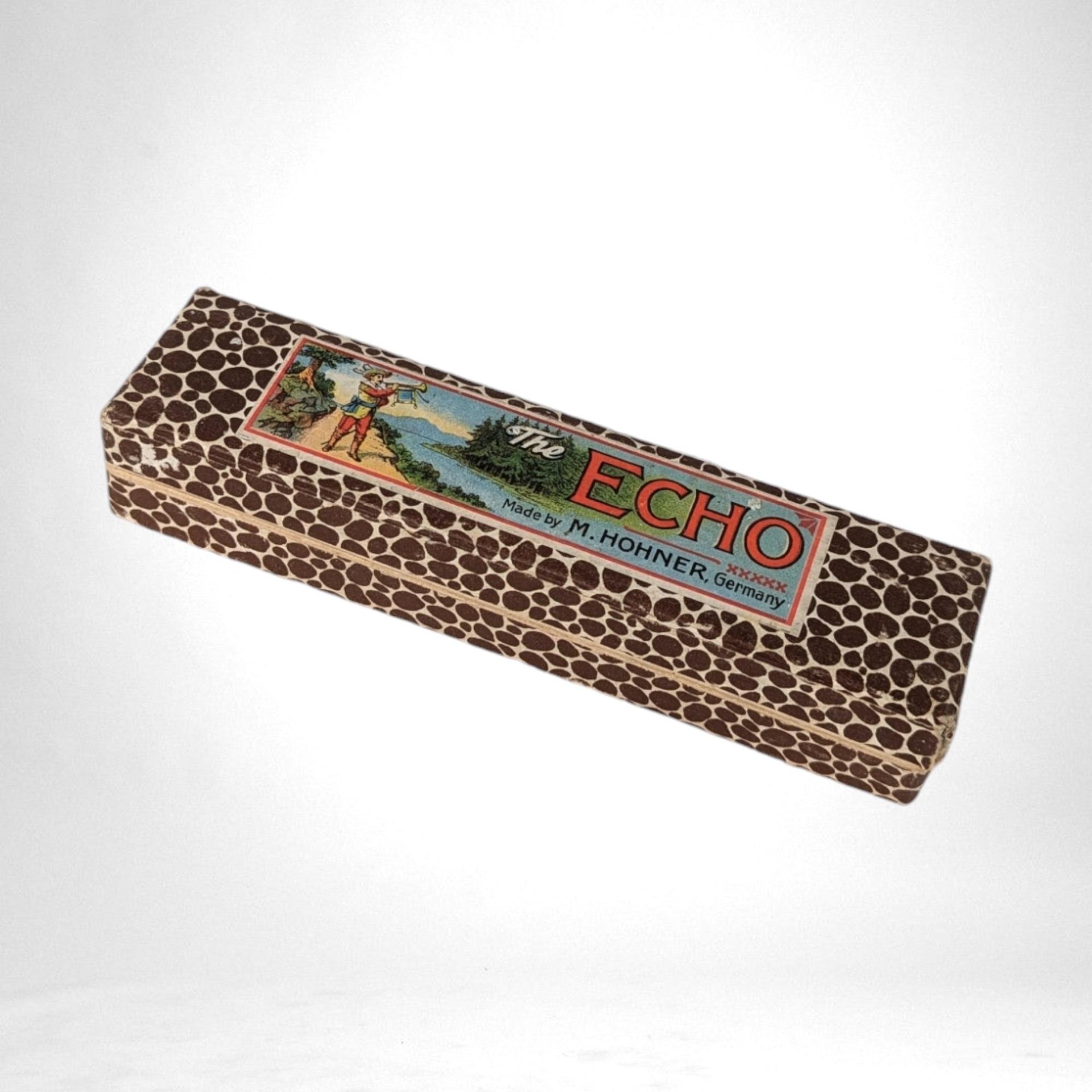 Vintage M. Hohner The Echo Harmonica - 5 1/2" - German Made - Collectible Musical Instrument - Untested