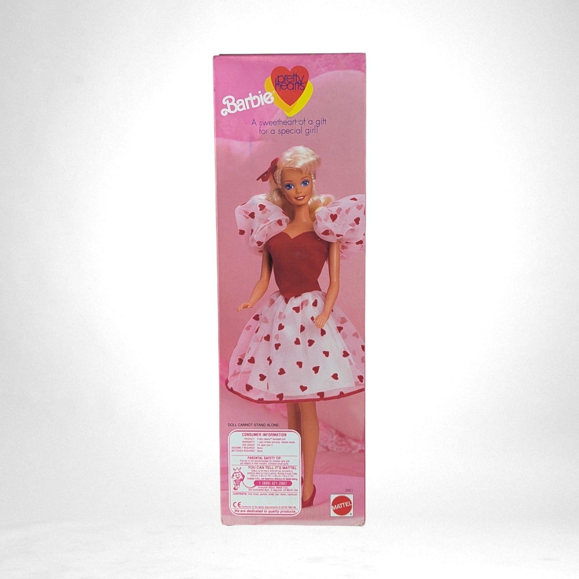 1991 Mattel Pretty Hearts Barbie Doll | New in Package | Vintage Barbie Collectible | Special Edition