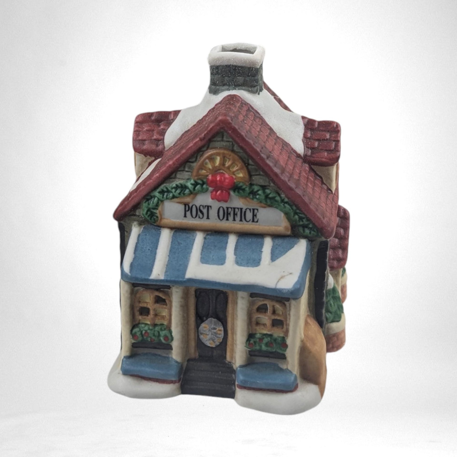 Vintage Victorian Village Candle Holder Set, Christmas Village, Ceramic Houses, Figurines, Holiday Decor, Table Centerpiece, Mantle Decor