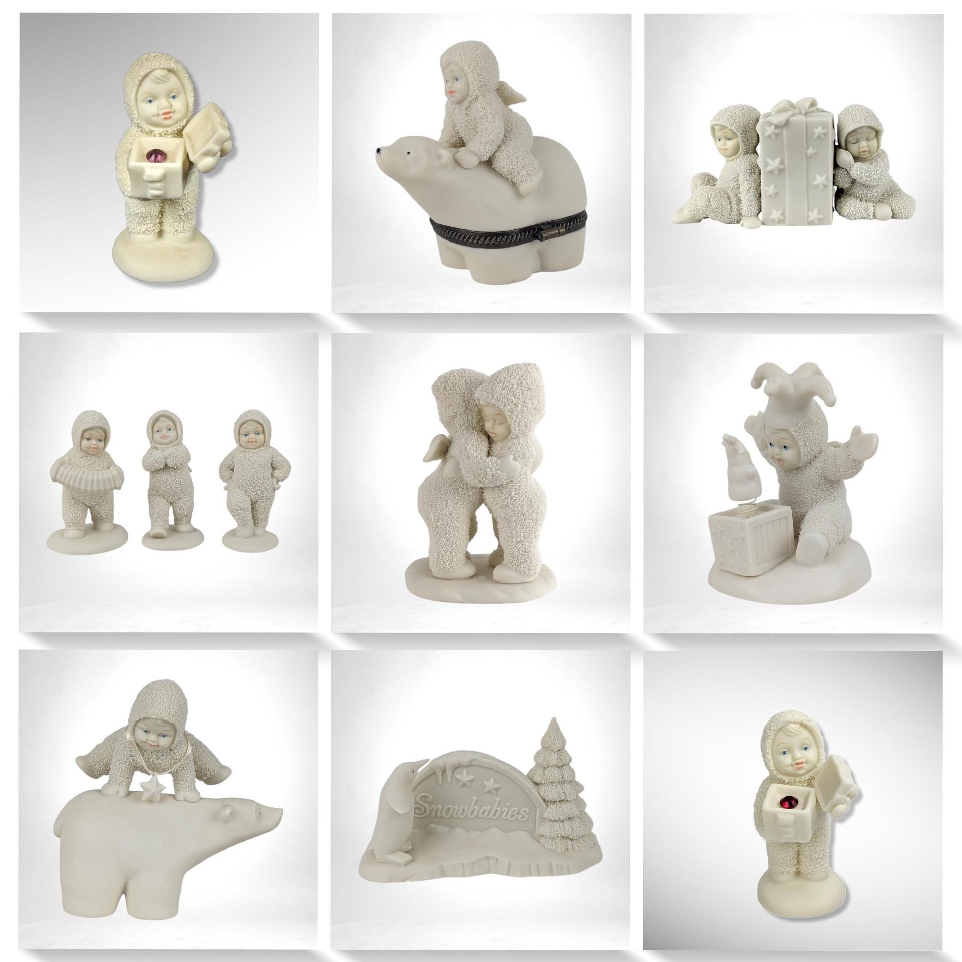 Vintage Department 56 Snowbabies Figurines - Angels, Candle Holders, Snowman, Winter Decor, Collectible Figurines
