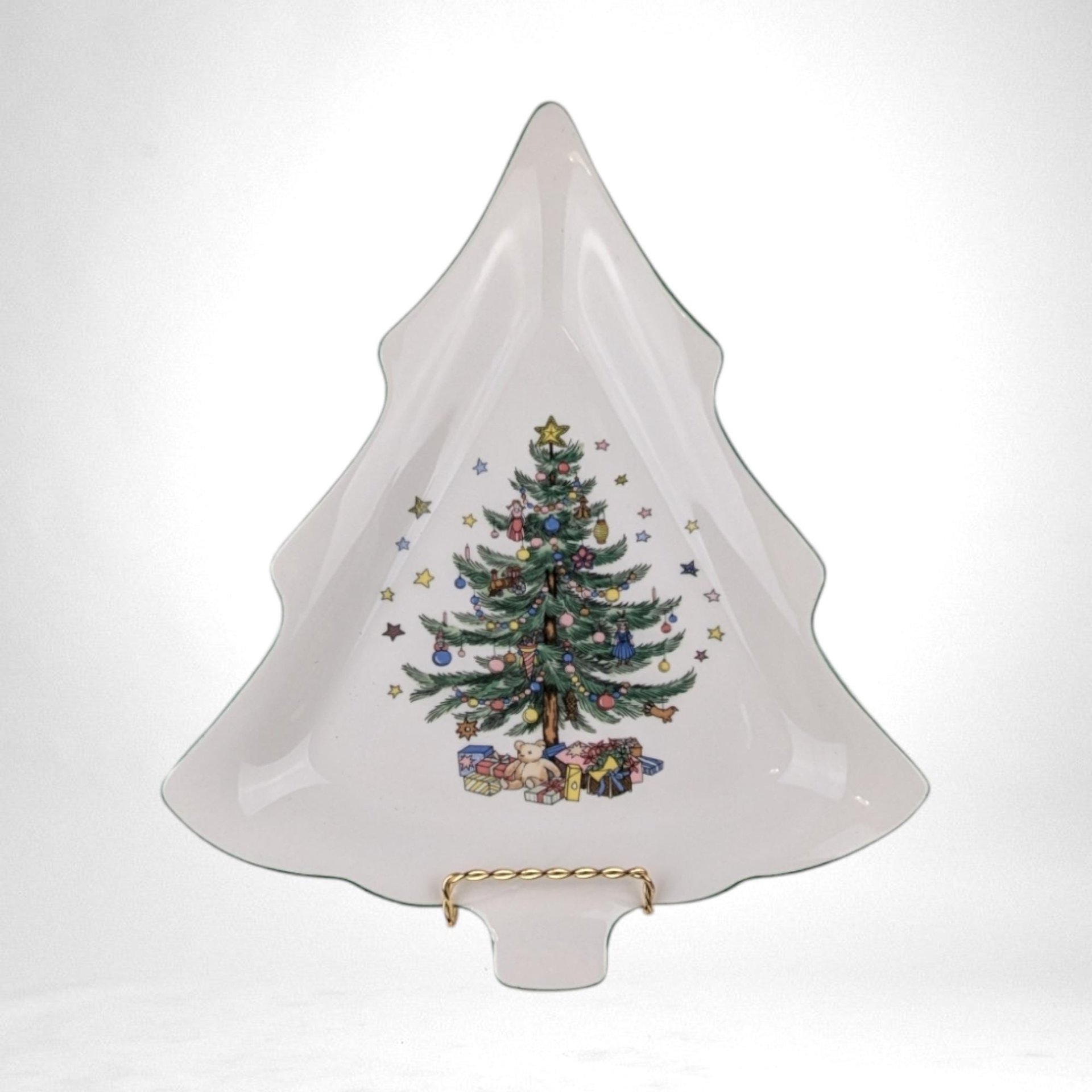 Vintage Nikko Christmas Tree Shaped Plate | Holiday Serving Dish | Christmas Decor | Collectible Plate
