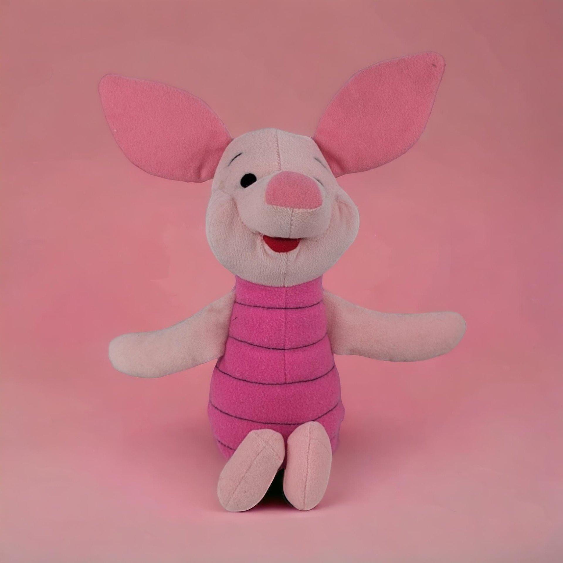 Vintage Mattel Piglet Plush 12" - Winnie the Pooh - Collectible Toy - Nostalgic Gift