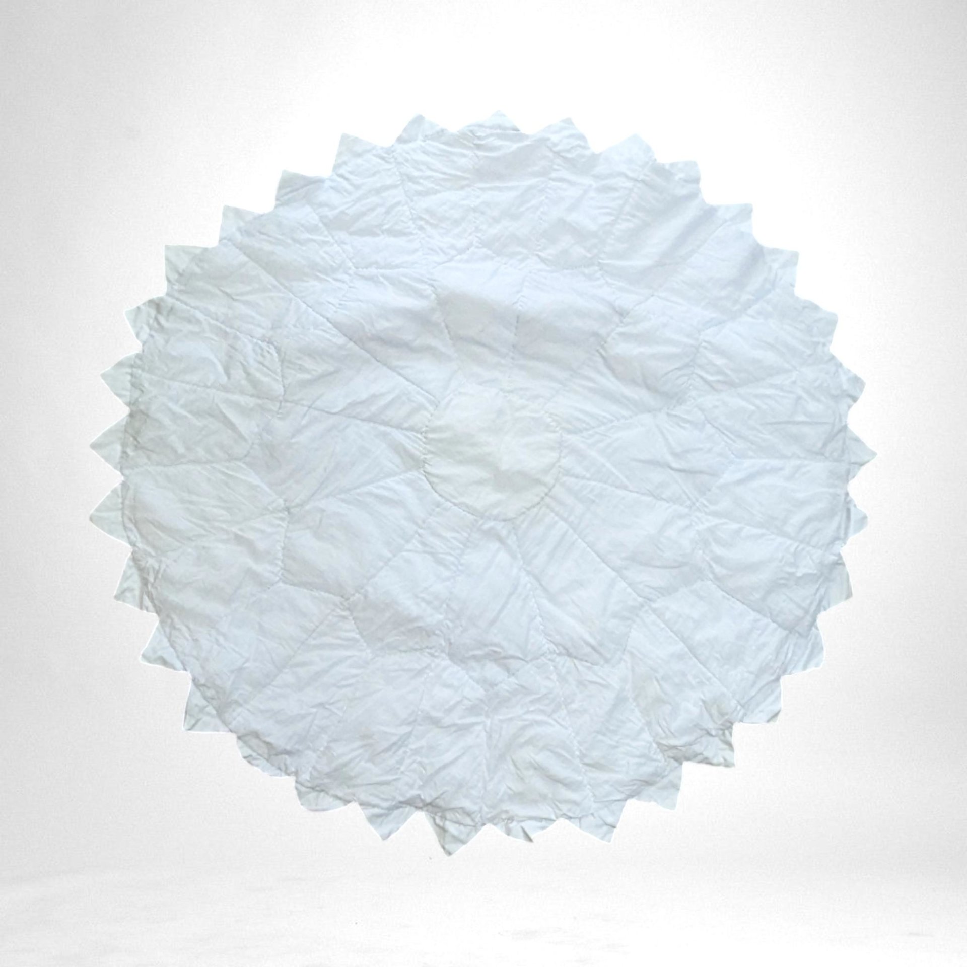 Vintage Handmade Quilted Table Topper | 28" Round | Home Decor | Cottagecore | Farmhouse Style