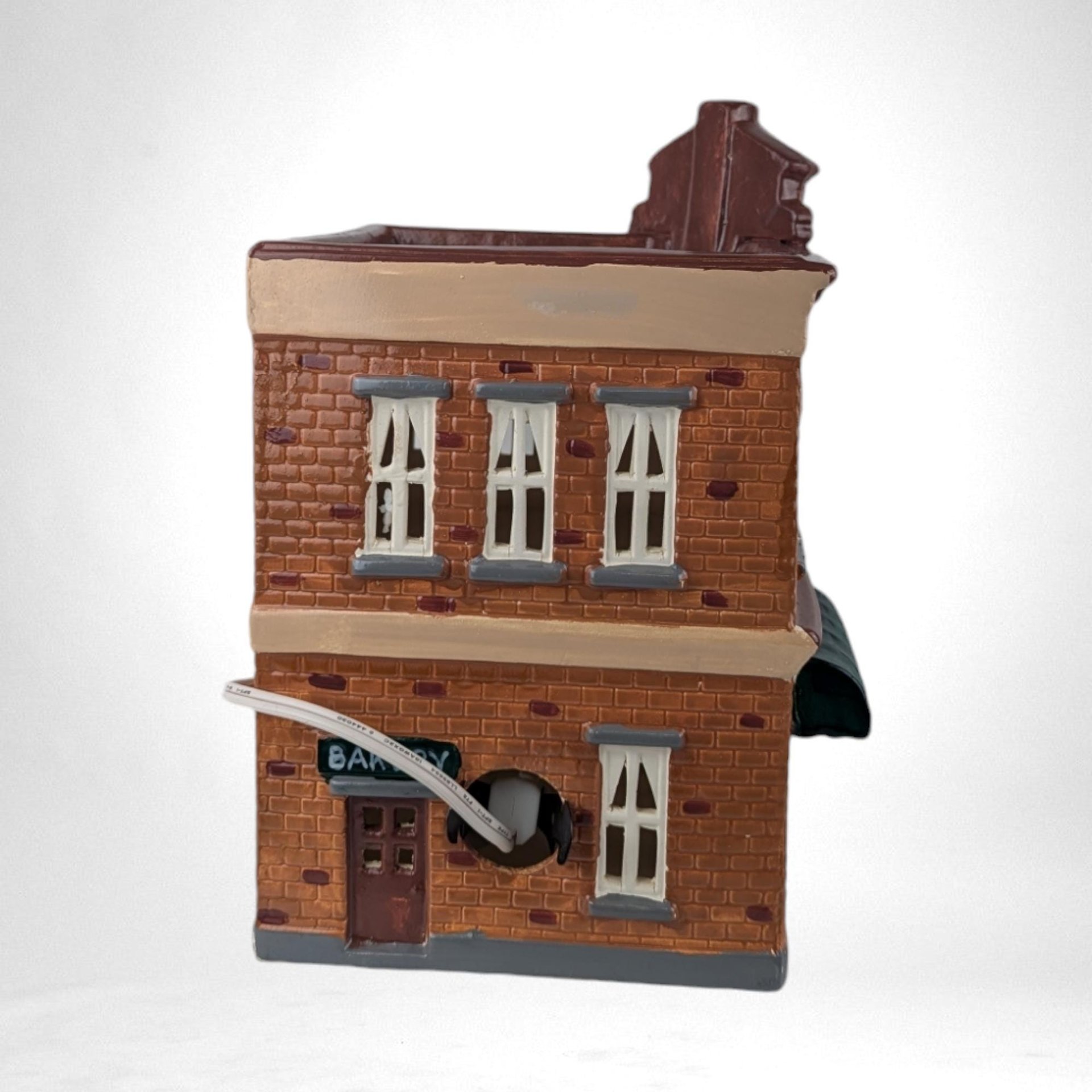 Vintage 1986 Department 56 Snow Village Bakery - Lighted Ceramic Building - Christmas Village Collectible
