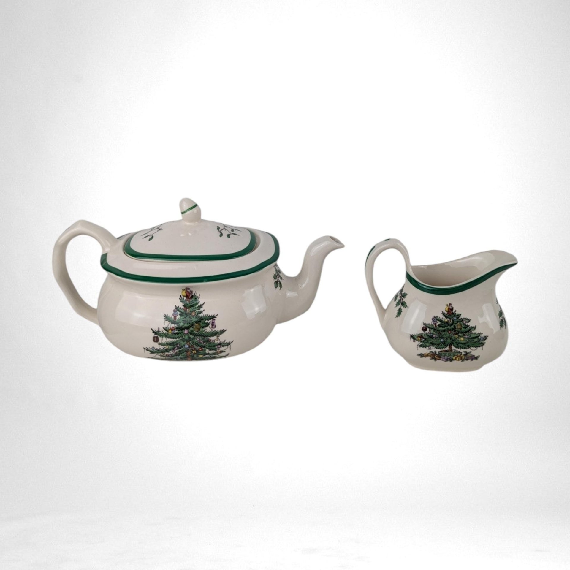 Vintage Spode Christmas Tree Children's 11-Piece Tea Set -  Royal Doulton -  Collectible China -  Holiday Gift