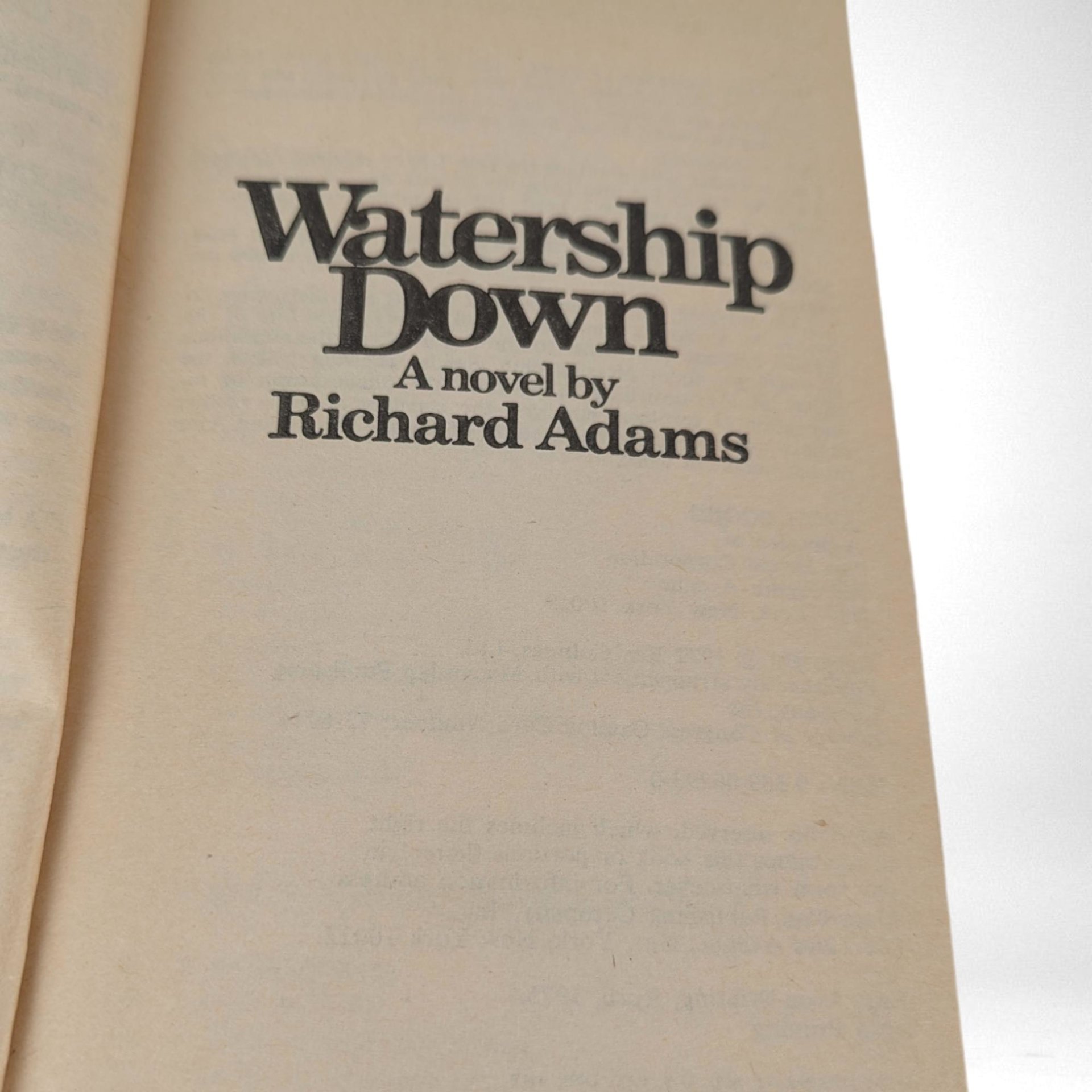 Vintage Watership Down by Richard Adams | Classic Fantasy Novel | Paperback | Gift Idea