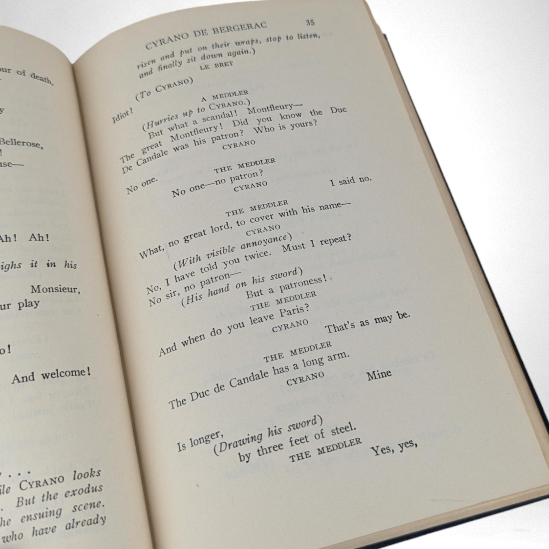 Vintage Cyrano De Bergerac Text by Brian Hooker | Classic Play | Hardcover | Gift Idea