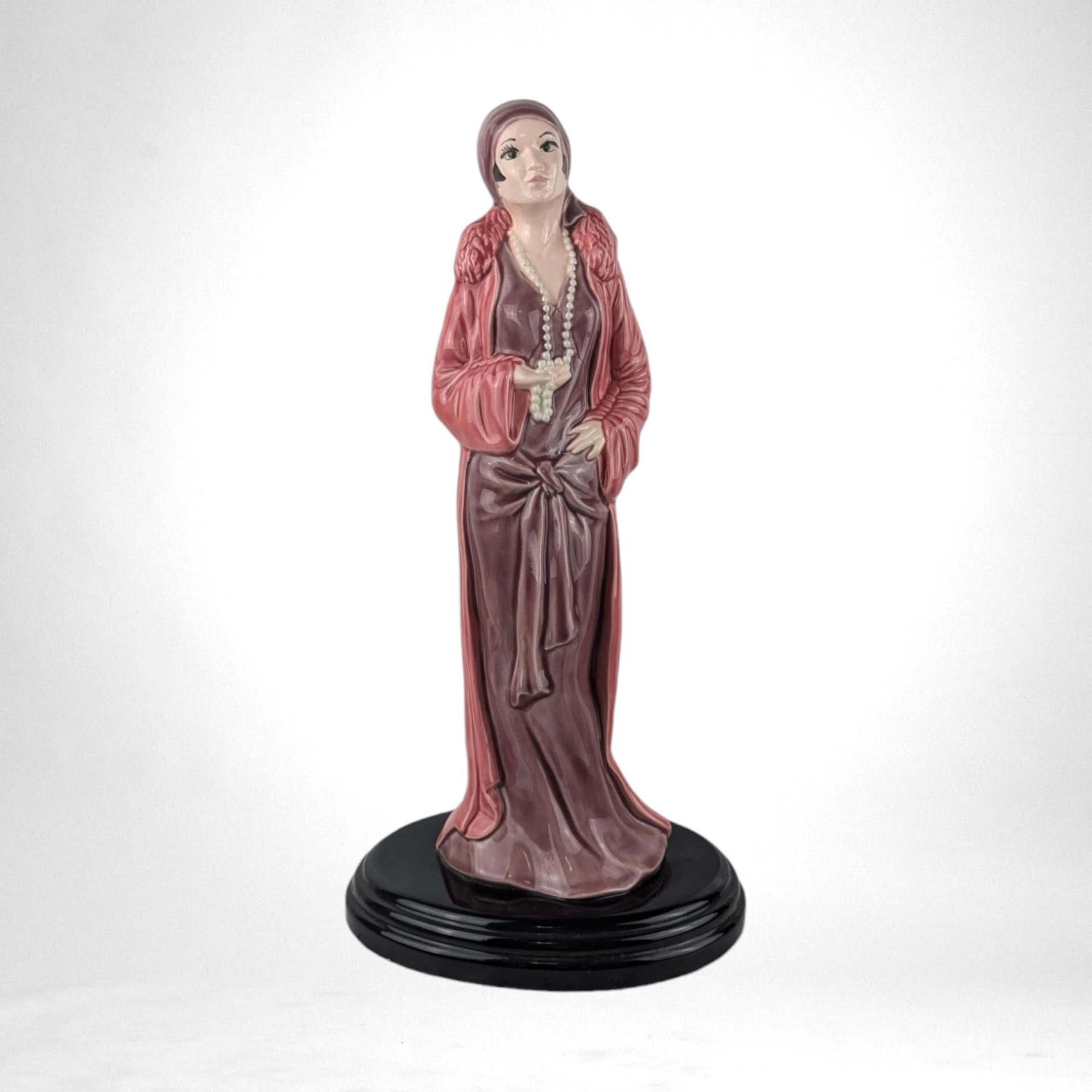 1987 Provincial Mold 1920s Lady Figurine, Elegant Porcelain Doll, Vintage Home Decor, 1920s Fashion, Art Deco Style, Gift for Collector