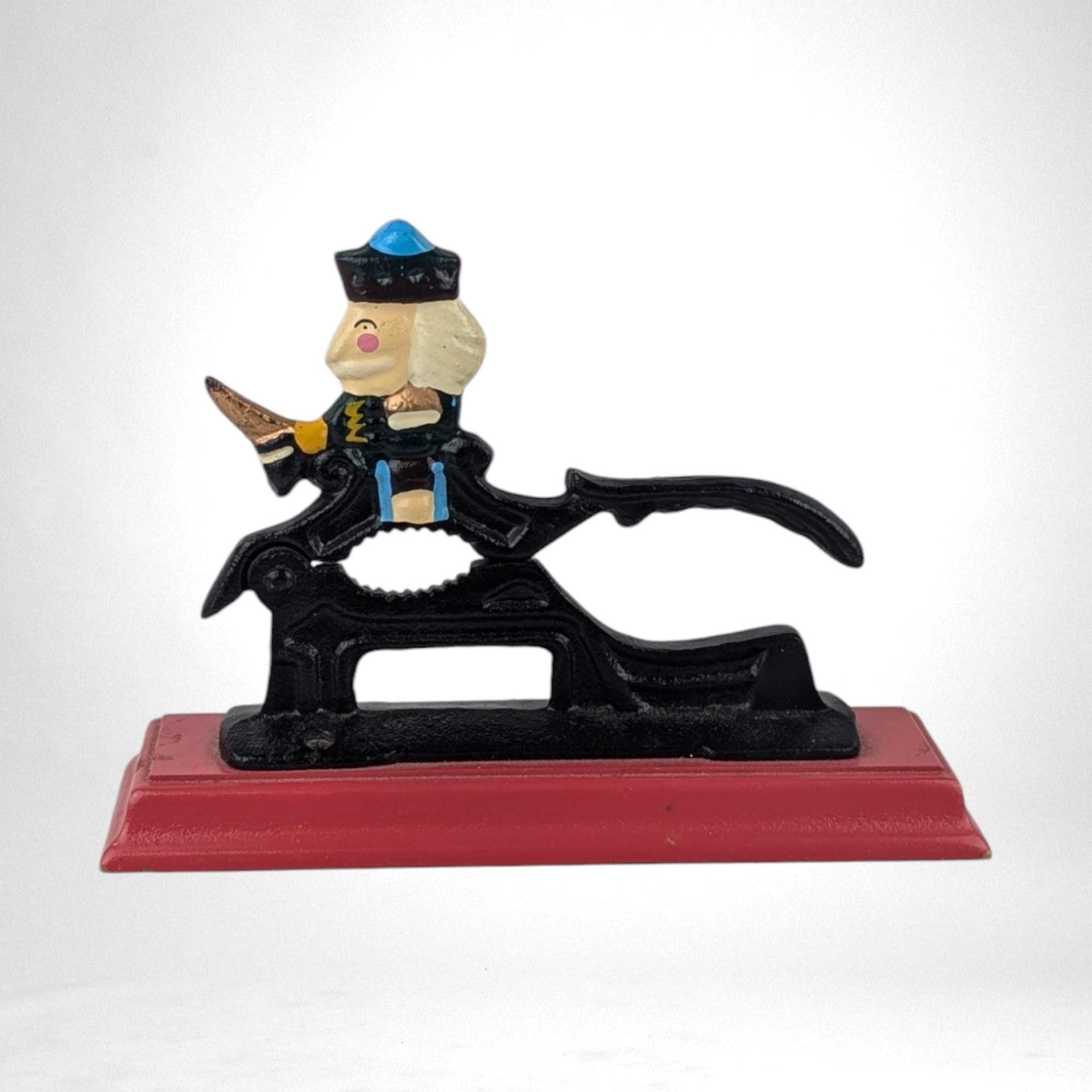 Vintage Cast Iron Nutcracker |  Antique Nut Cracker |  Wooden Base | Kitchen Decor | Functional Decor | Collectible Kitchenware