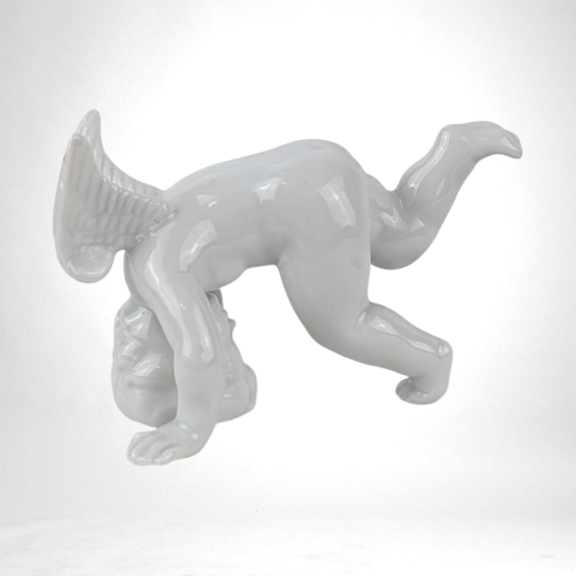 Vintage White Porcelain Tumbling Cherub Figurine | Angel Figurine | Home Decor | Collectible Figurine | Gift for Collector