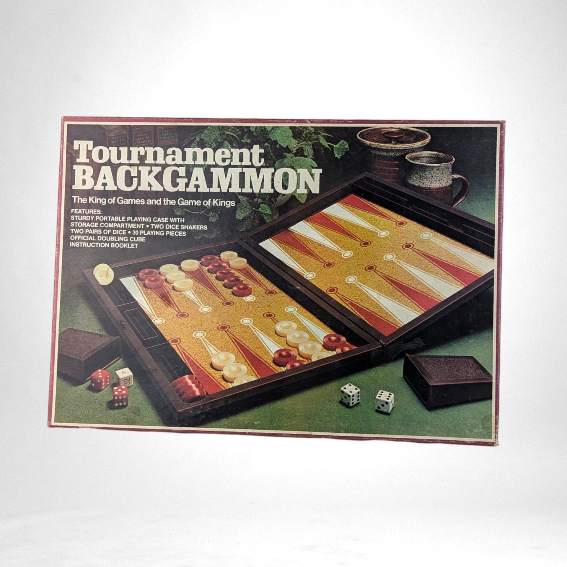Vintage 1976 E.S. Lowe Tournament Backgammon Game | Complete with Instructions | Retro Board Game |  Classic Game