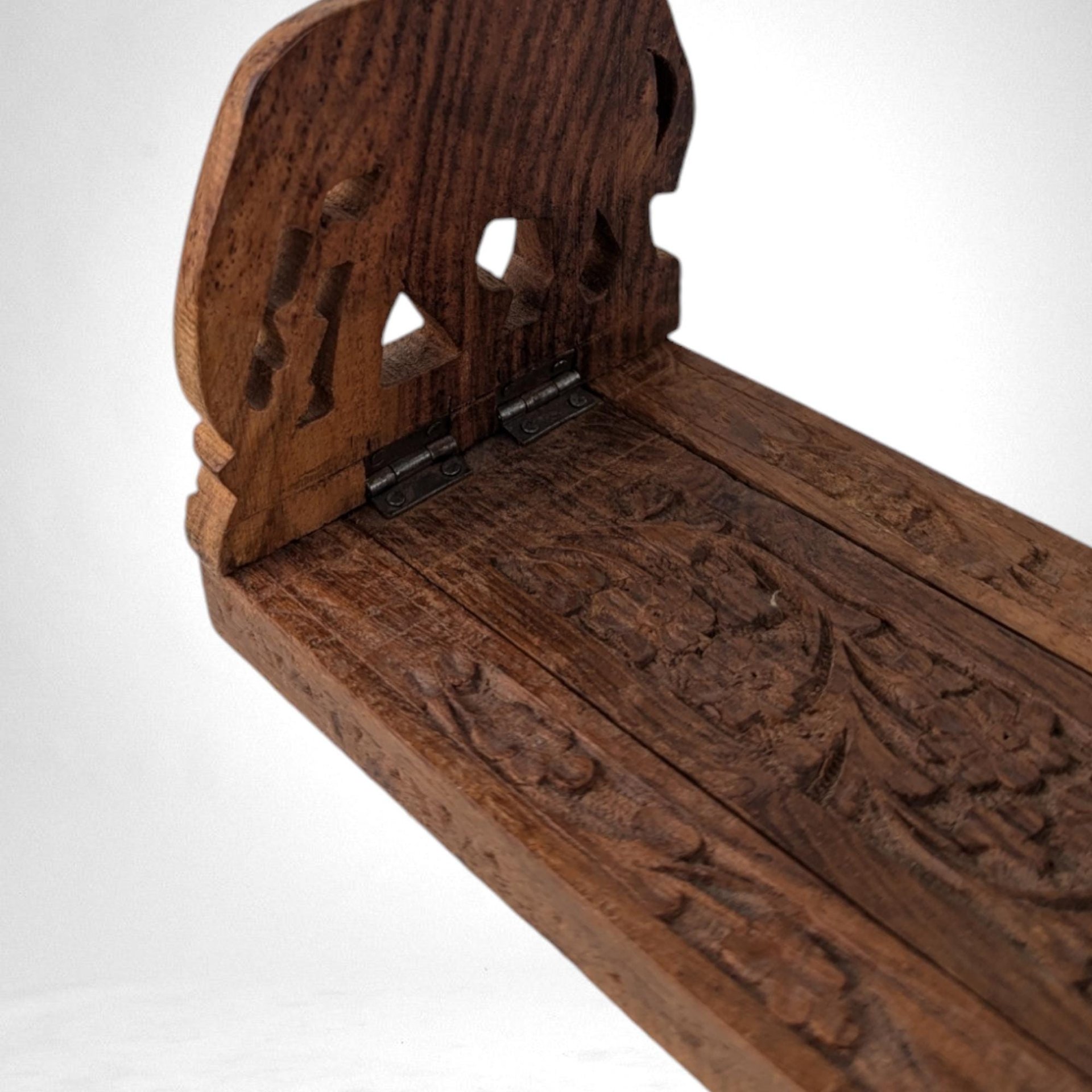 Vintage Hand Carved Wooden Bookends, Elephant Bookends, Adjustable Book Holder,  Desk Organizer, Unique Gift for Reader