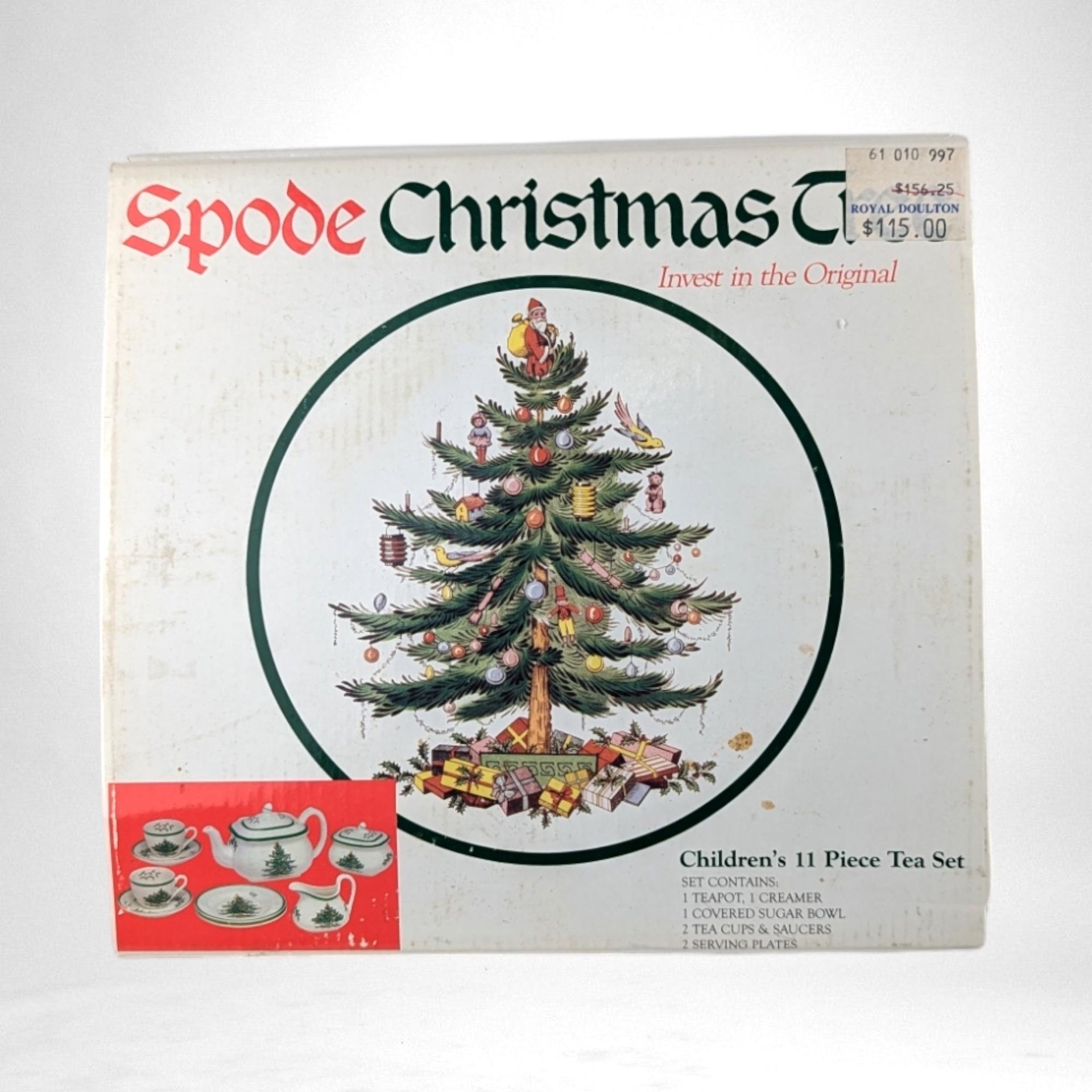 Vintage Spode Christmas Tree Children's 11-Piece Tea Set -  Royal Doulton -  Collectible China -  Holiday Gift