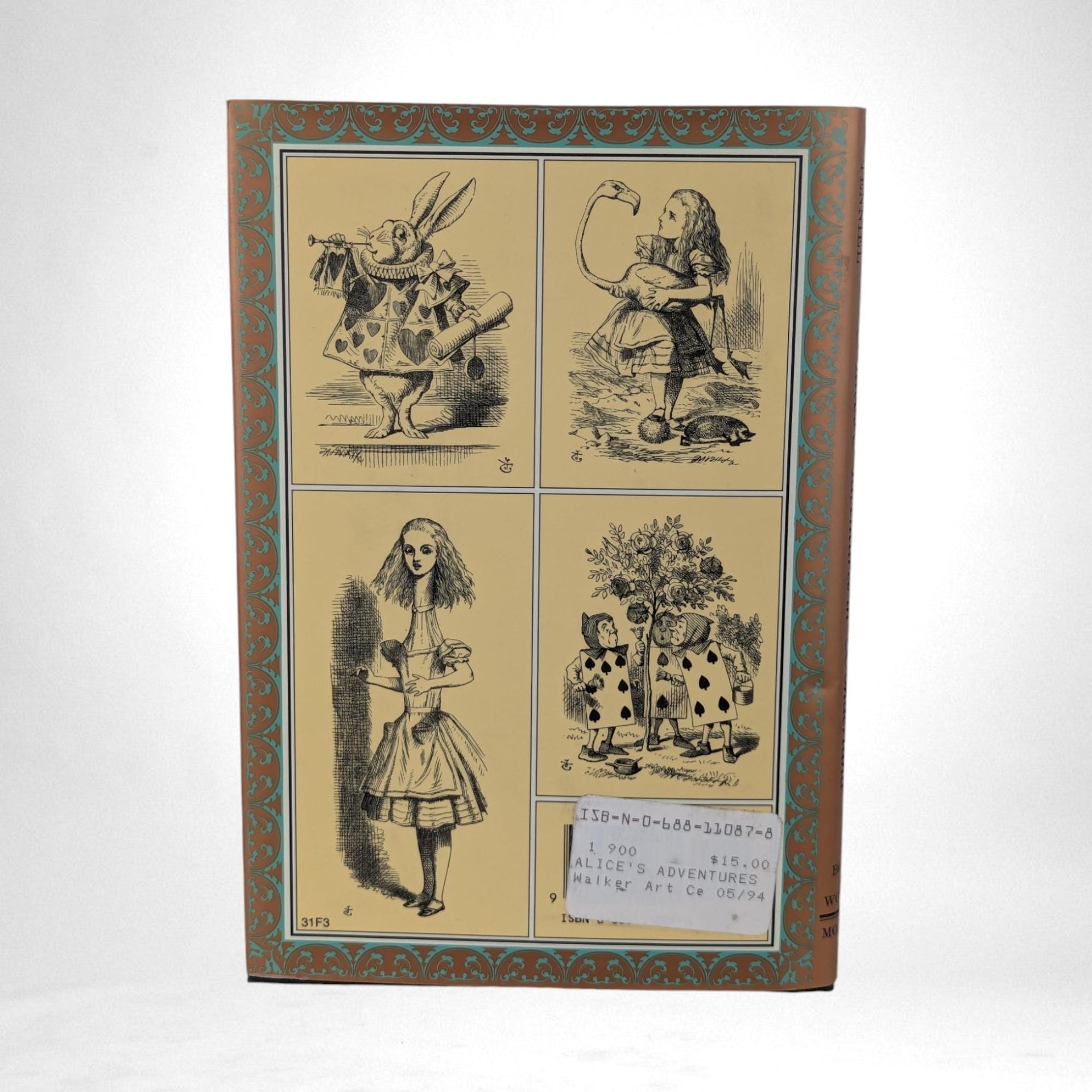 1982 Alice's Adventures in Wonderland by Lewis Carroll, Illustrated by John Tenniel, Hardcover with Gold Edges