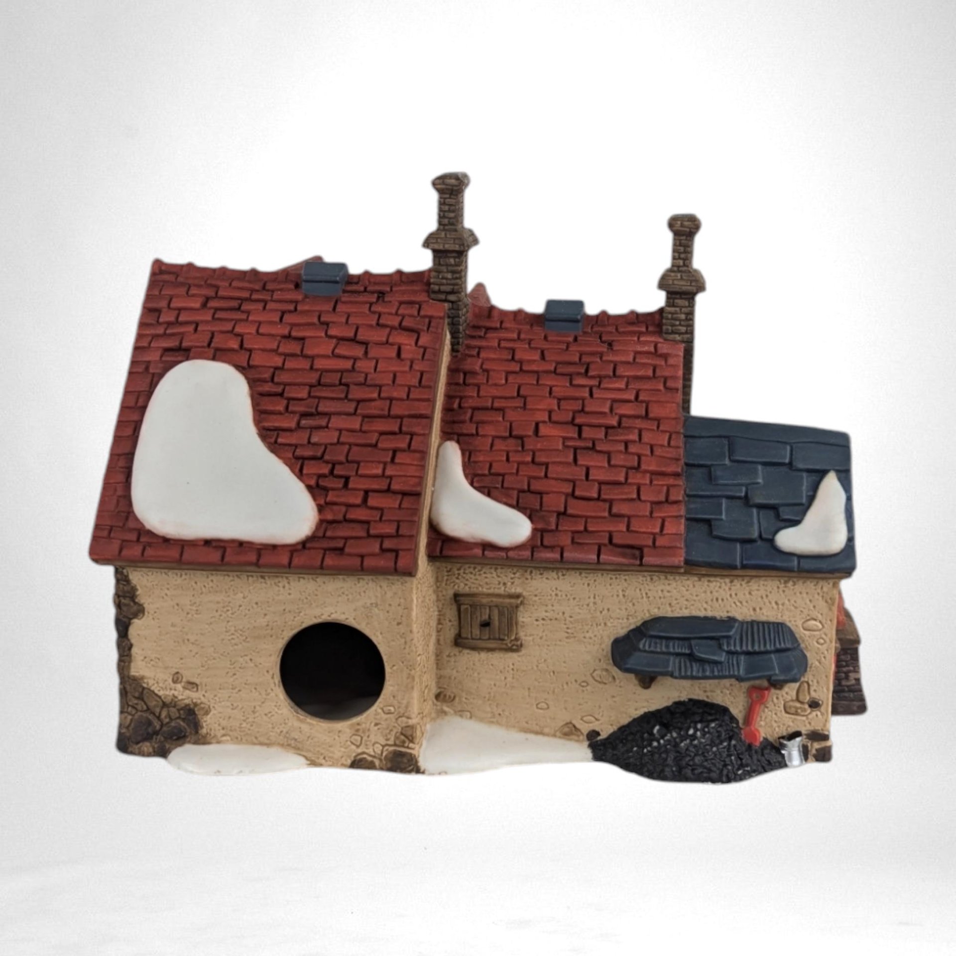 Vintage 1996 Dept 56 Dickens' Village "Butter Tub Farmhouse" | Lighted Porcelain Building | Christmas Village