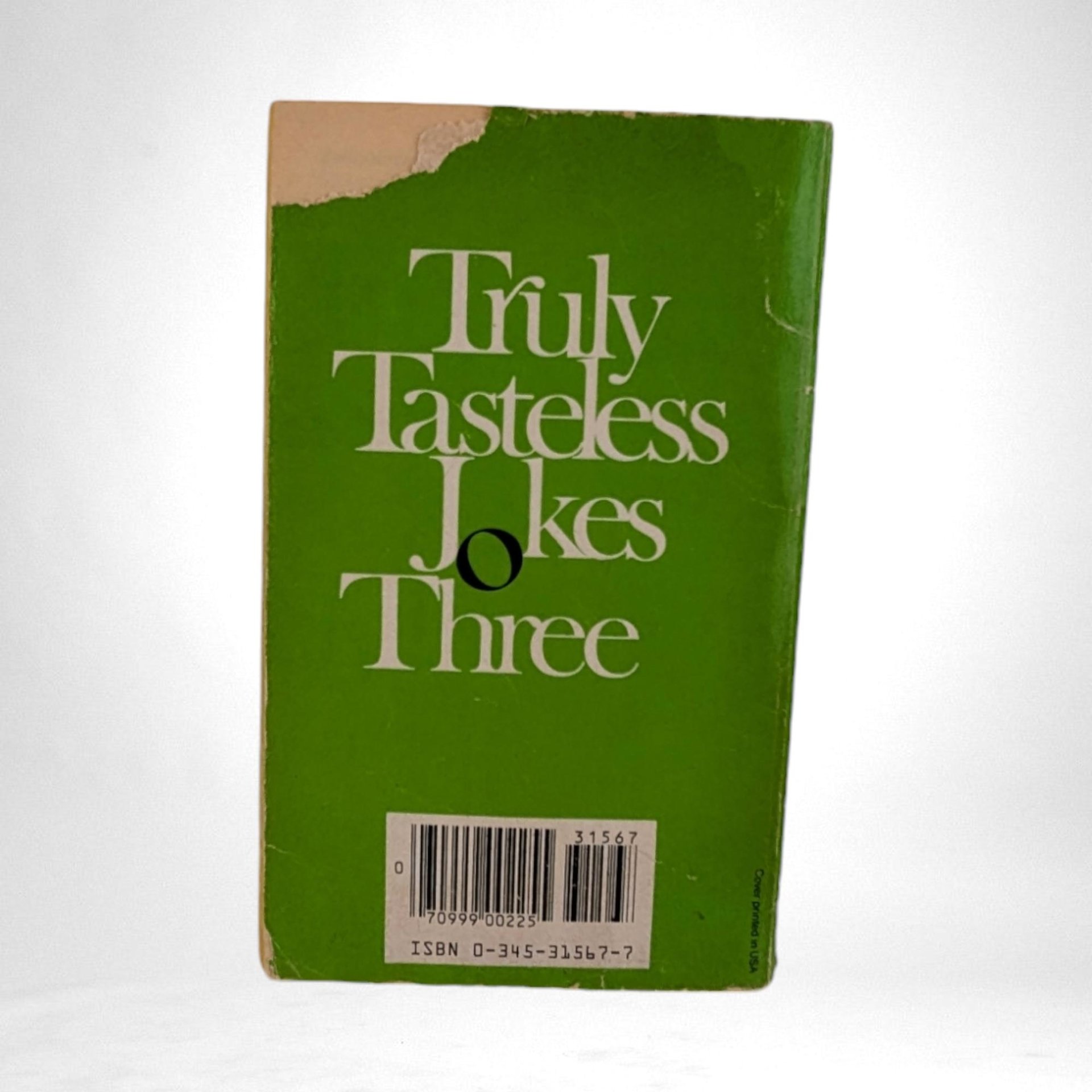 1983 Truly Tasteless Jokes Three by Blanche Knott, Vintage Joke Book,  Humor Book,  Gag Gift,  Vintage Paperback