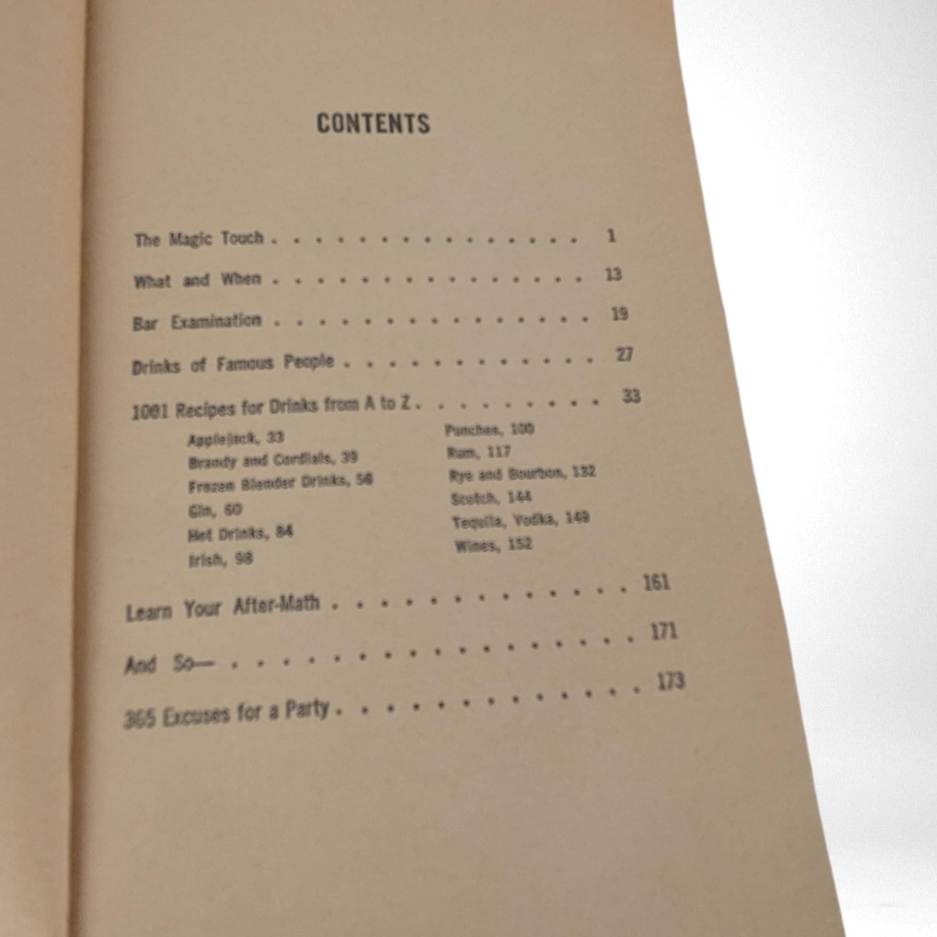 1962 The Art of Mixing Drinks, Vintage Cocktail Book,  Bar Guide,  Mid-Century Modern,  Retro Recipes,  Gift for Host