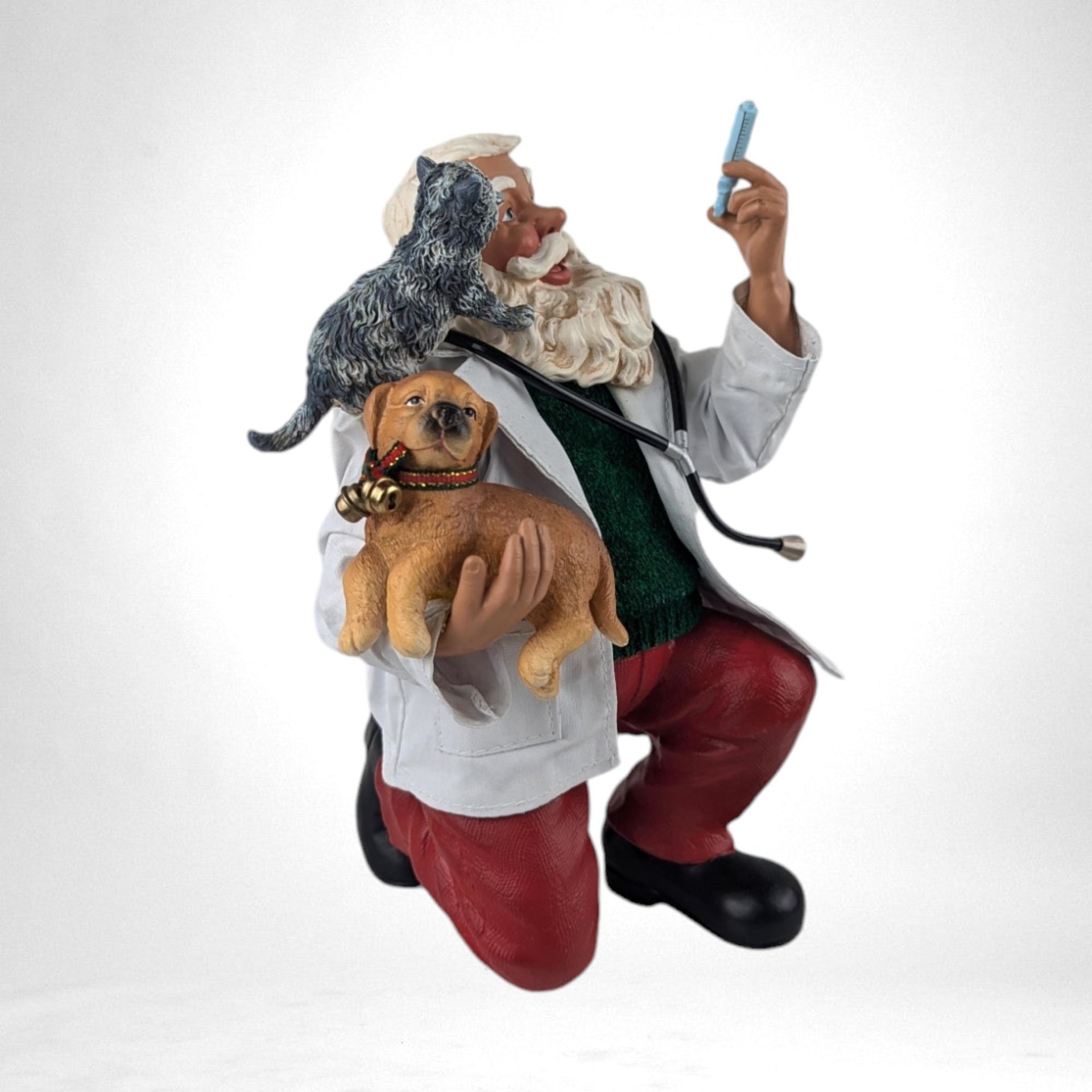KSA "This Won't Hurt" Santa Doctor Figurine |  Christmas Decor |  Veterinarian Santa |  Collectible Figurine |  Unique Gift