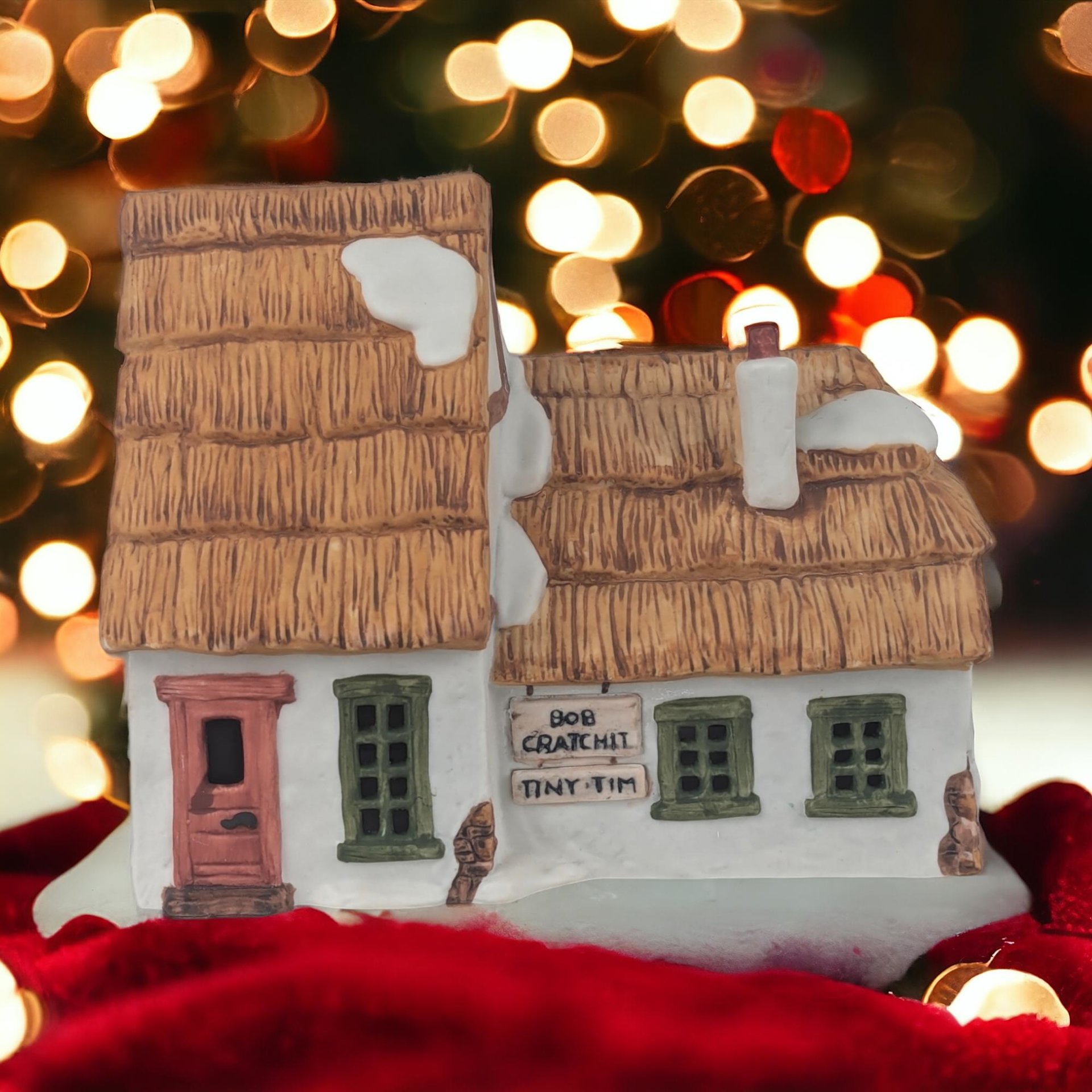 1986 Dept 56 "The Cottage of Bob Cratchit & Tiny Tim" Dickens' Village House |  Christmas Carol Collectible |  Vintage Christmas Decor