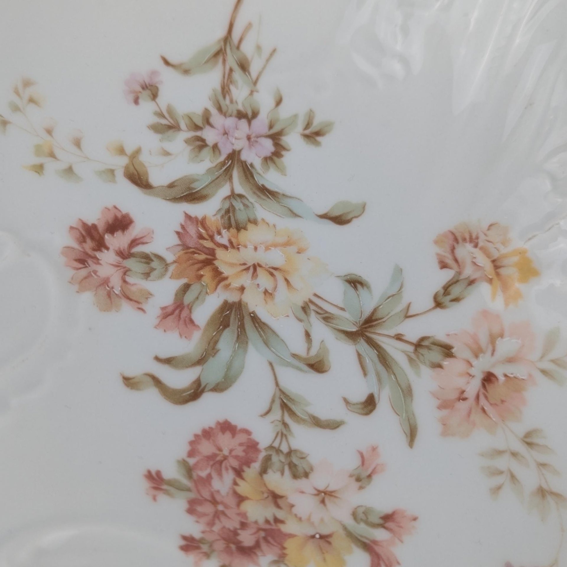 CT Carl Tielsch Germany 13" Porcelain Bowl | Antique Serving Bowl | Floral & Gold Decor