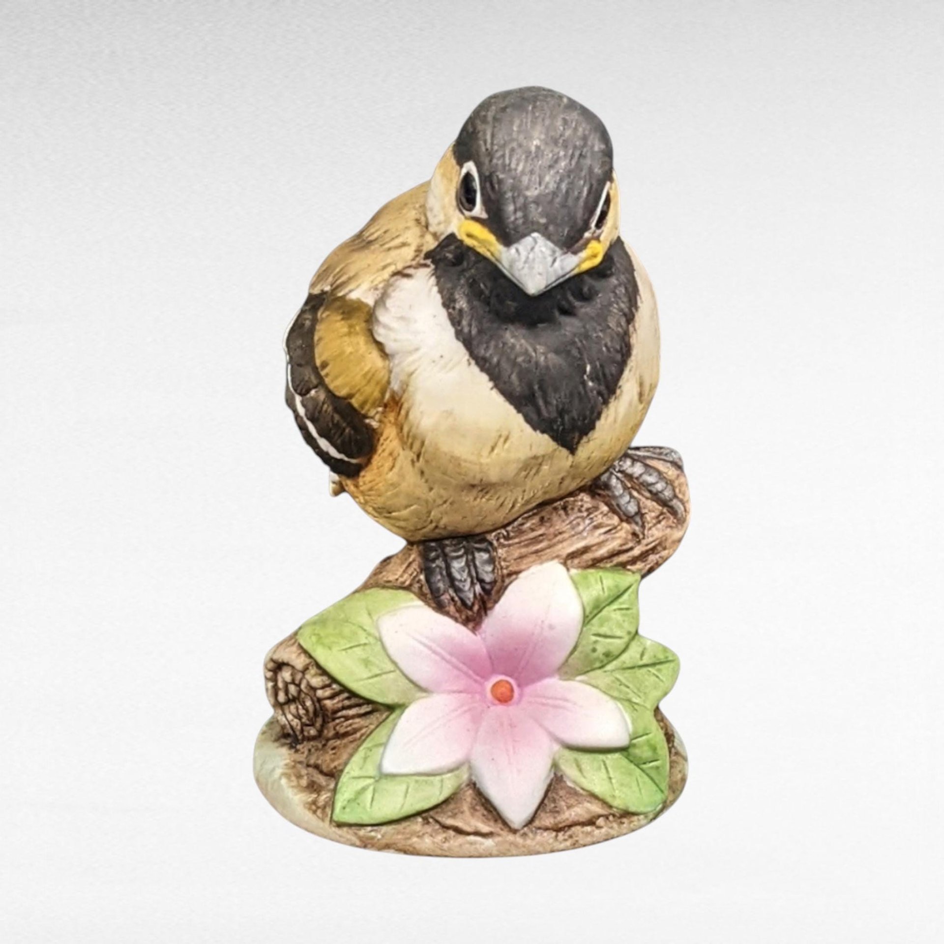 Vintage Ceramic Animal Figurine Lot | Homco Owls, Enesco Country Cousins, Franklin Mint Raccoon, Andrea Chickadee | 10 Piece Collection
