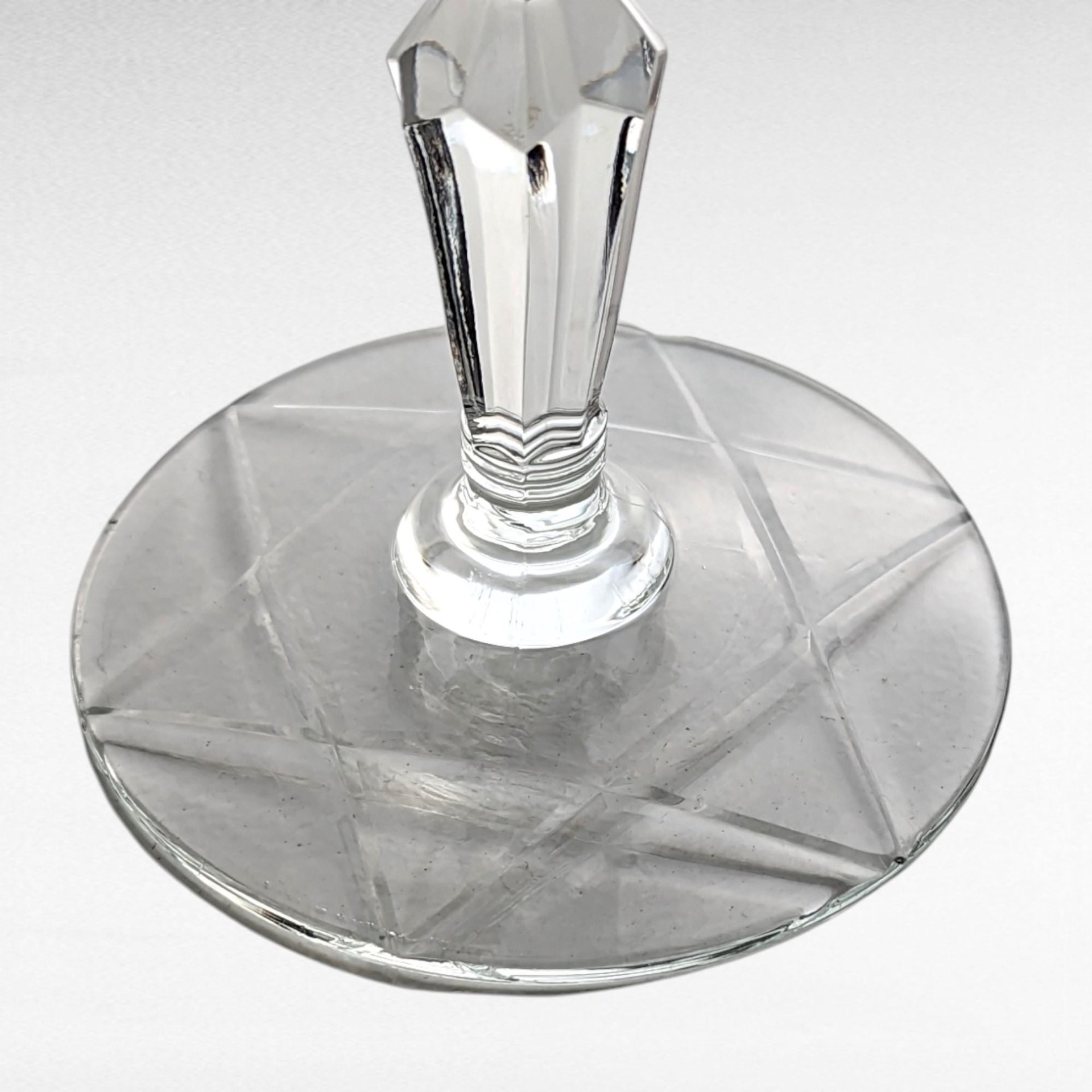 Vintage Rock Sharpe Jefferson Water Glasses, Set of 5, 7" Tall, Clear Etched Glassware, Mid-Century Modern Barware, Retro Drinking Glasses
