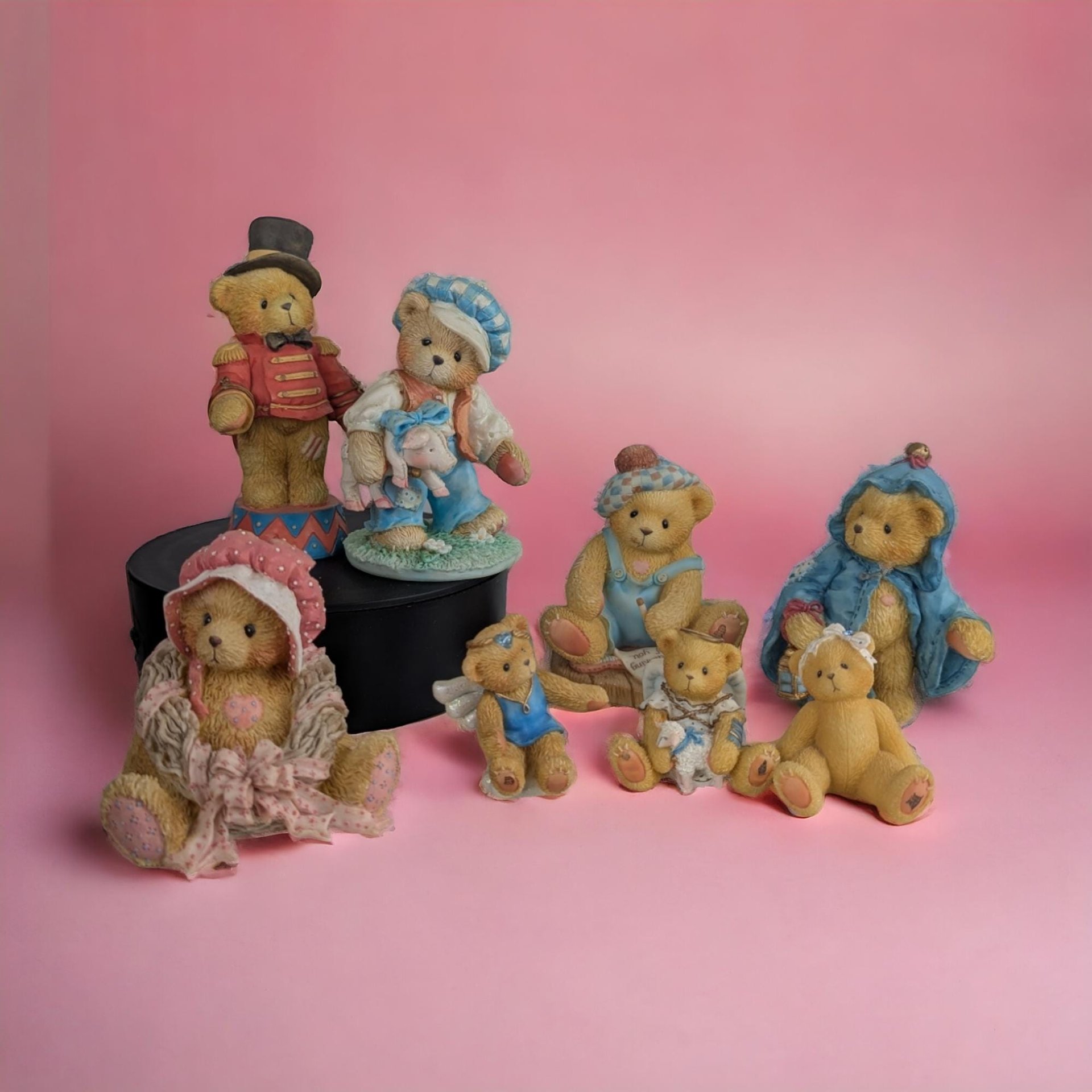 Vintage Cherished Teddies Figurine Lot, Angel Bears, Collectible Teddy Bears, Gift for Collector