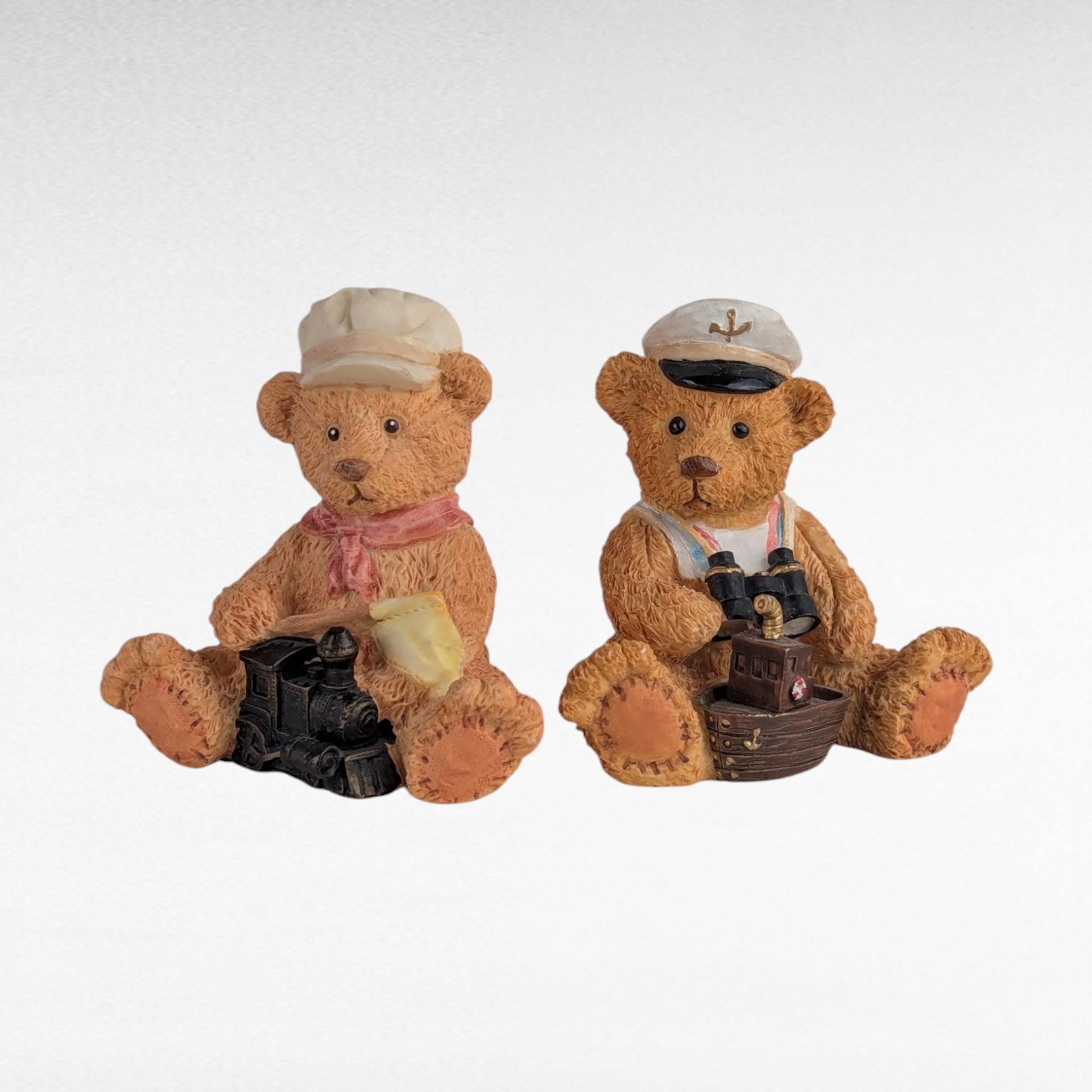Vintage Bear Figurines, Homco Bear Figurines, Take Me Home Teddy Figurines, Collectible Bear Figurines, Gift for Bear Collector