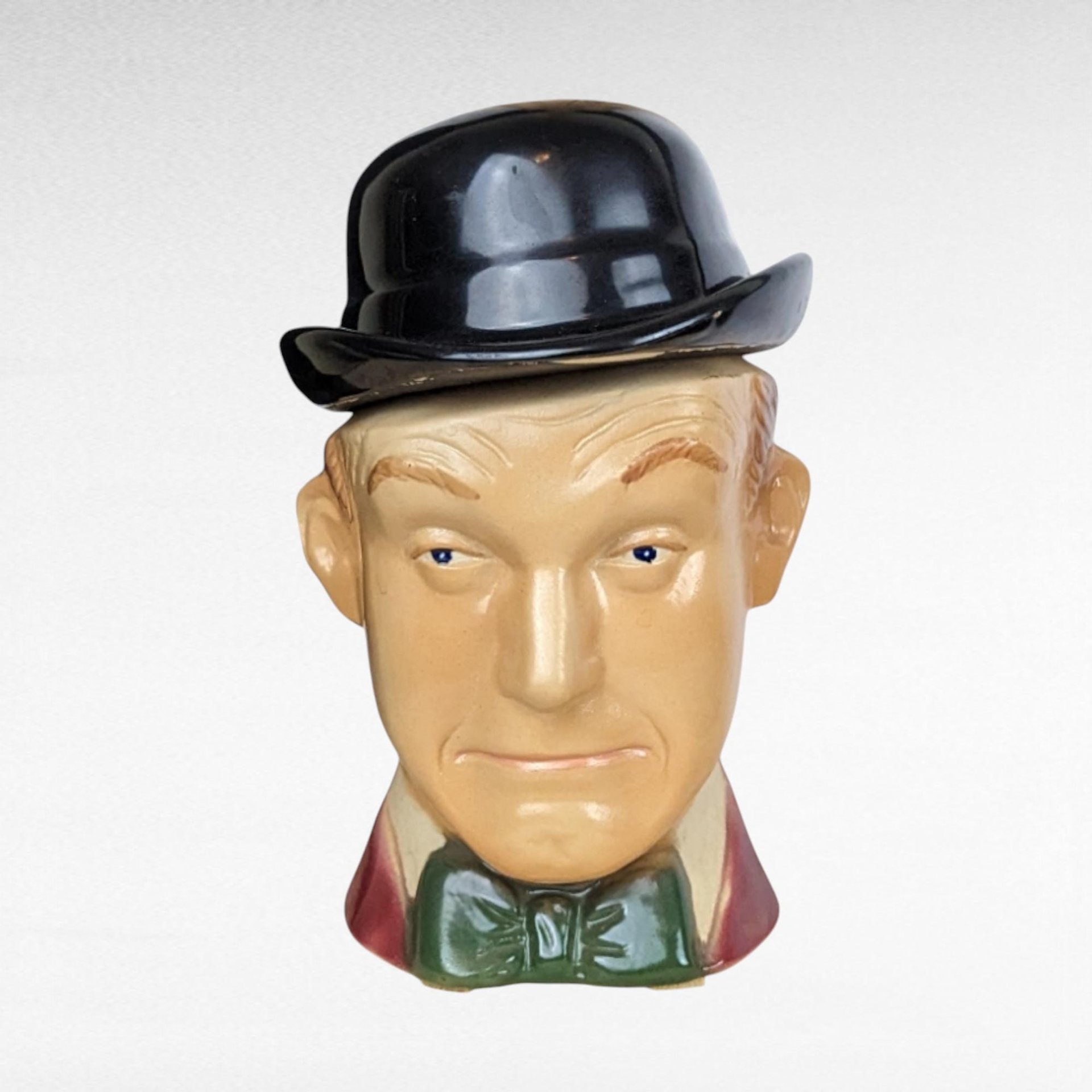 1976 Heritage China Ezra Brooks Stan Laurel Decanter, Laurel & Hardy, Larry Harmon, Ceramic, 8.5 Inches, Vintage Barware