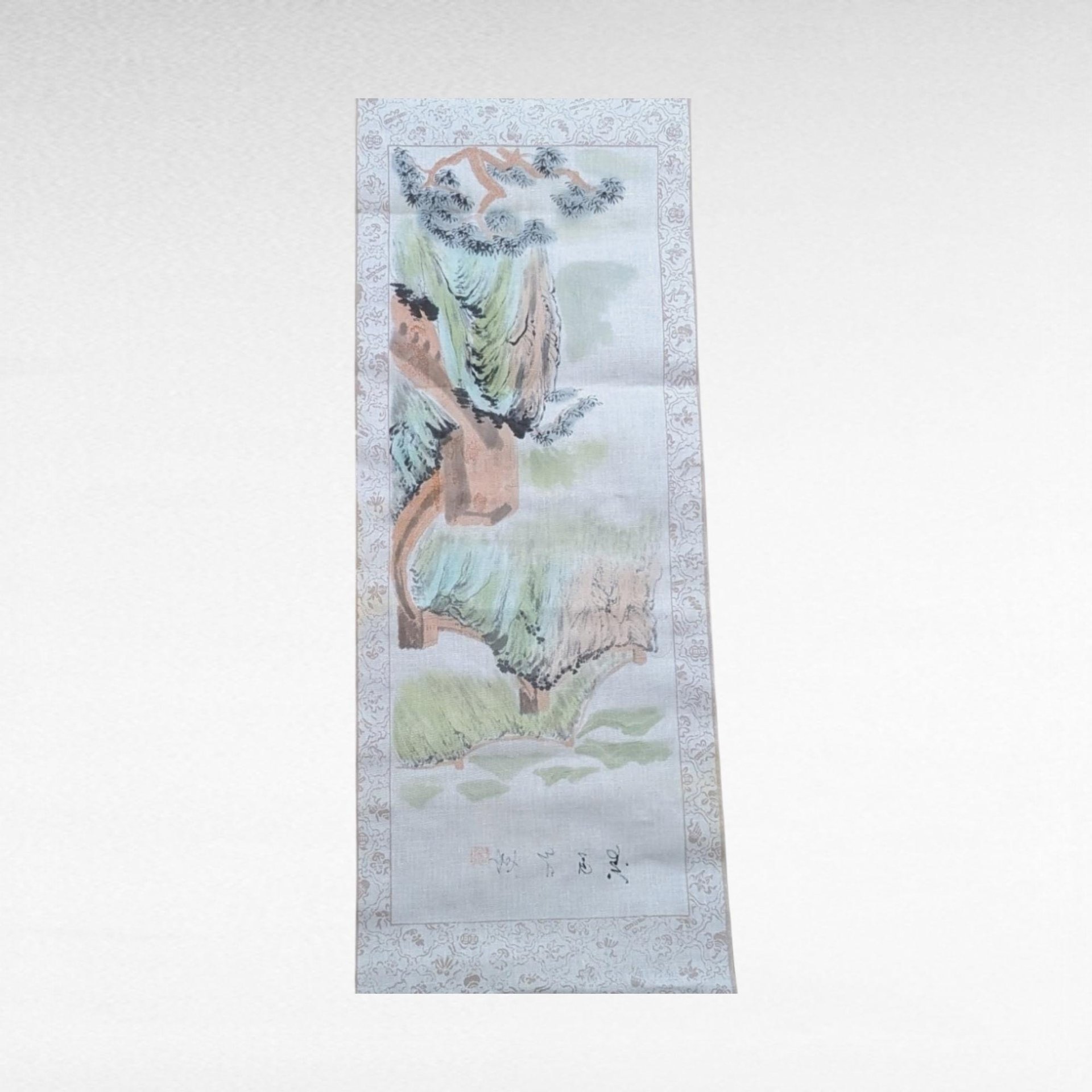Handpainted Great Wall of China Wall Hanging, Chinese Landscape Painting, Scroll, Asian Art, Vintage Decor