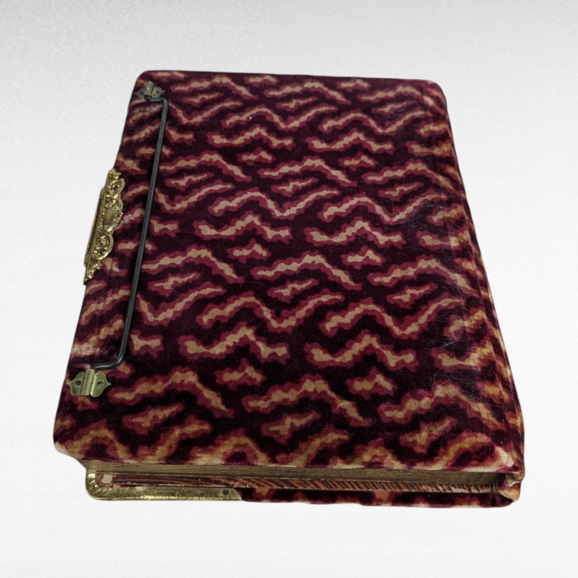 Antique Velvet Photo Album | Victorian Photo Album | Ornate Photo Album | Antique Photos Included