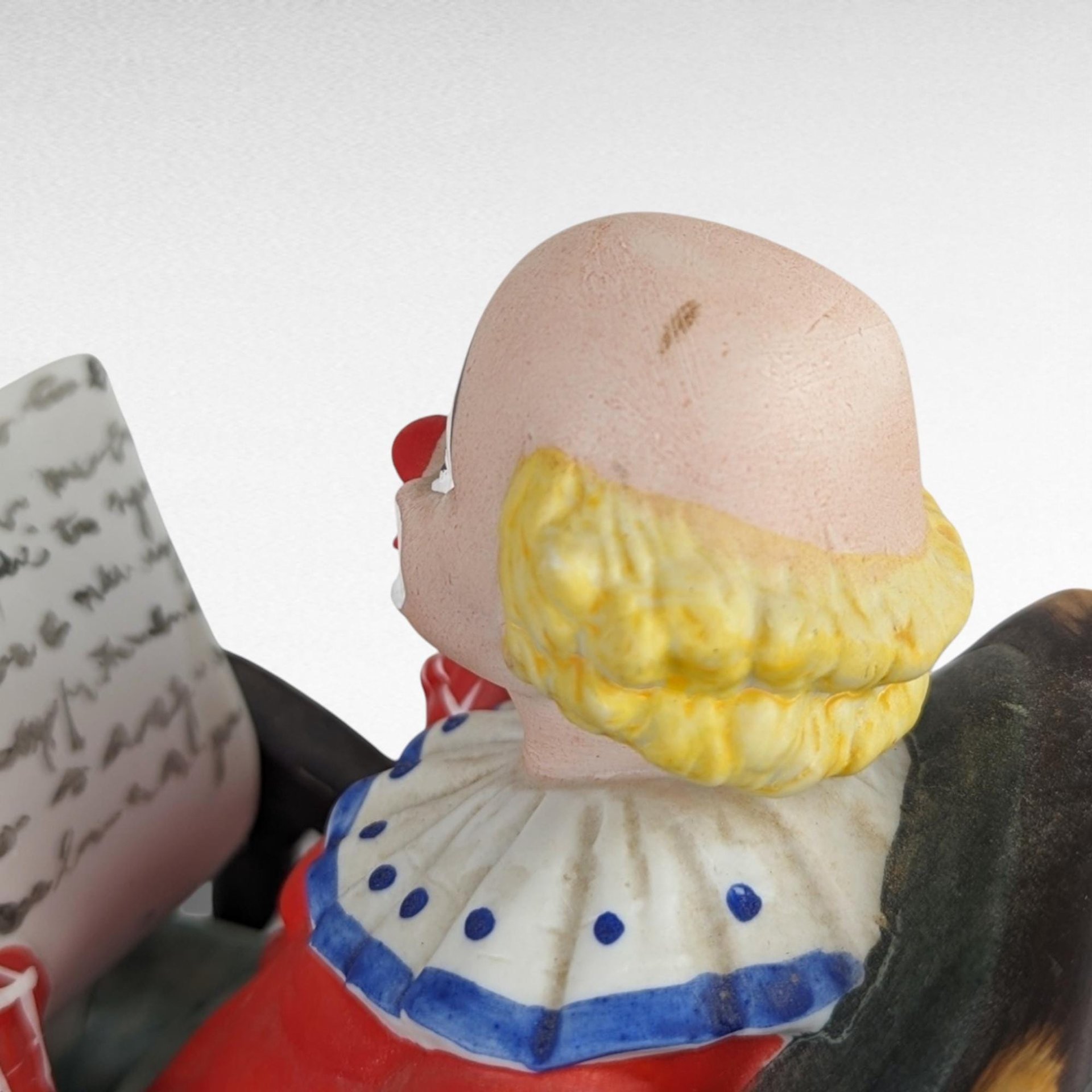 Vintage Toscany Clown Figurine | Porcelain Clown Reading Newspaper | Collectible Clown | Whimsical Decor | 8.75 Inches