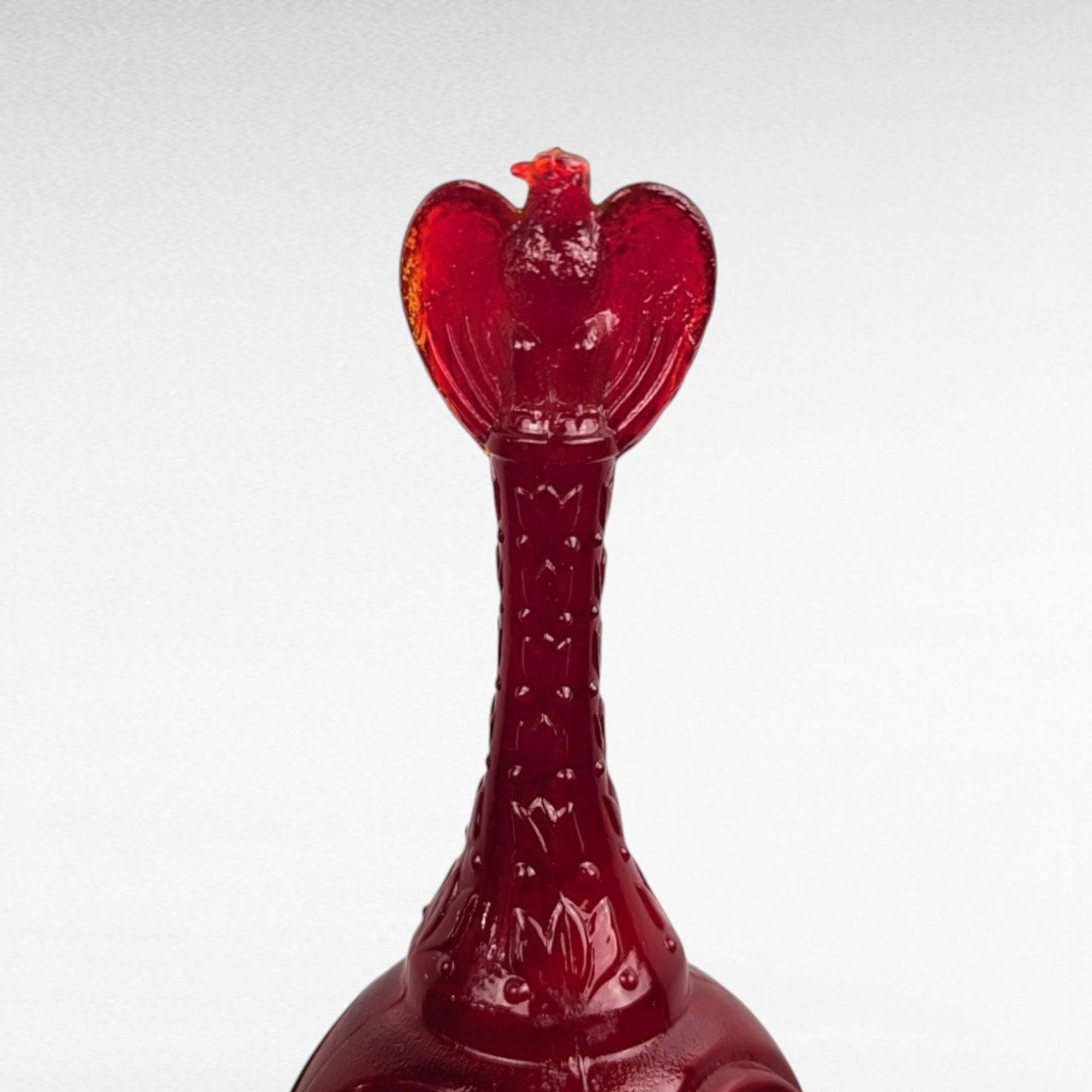 Vintage Fenton Art Glass Bicentennial Bell | Red Glass Bell with Eagle | Made in USA | 1976 Commemorative Collectible